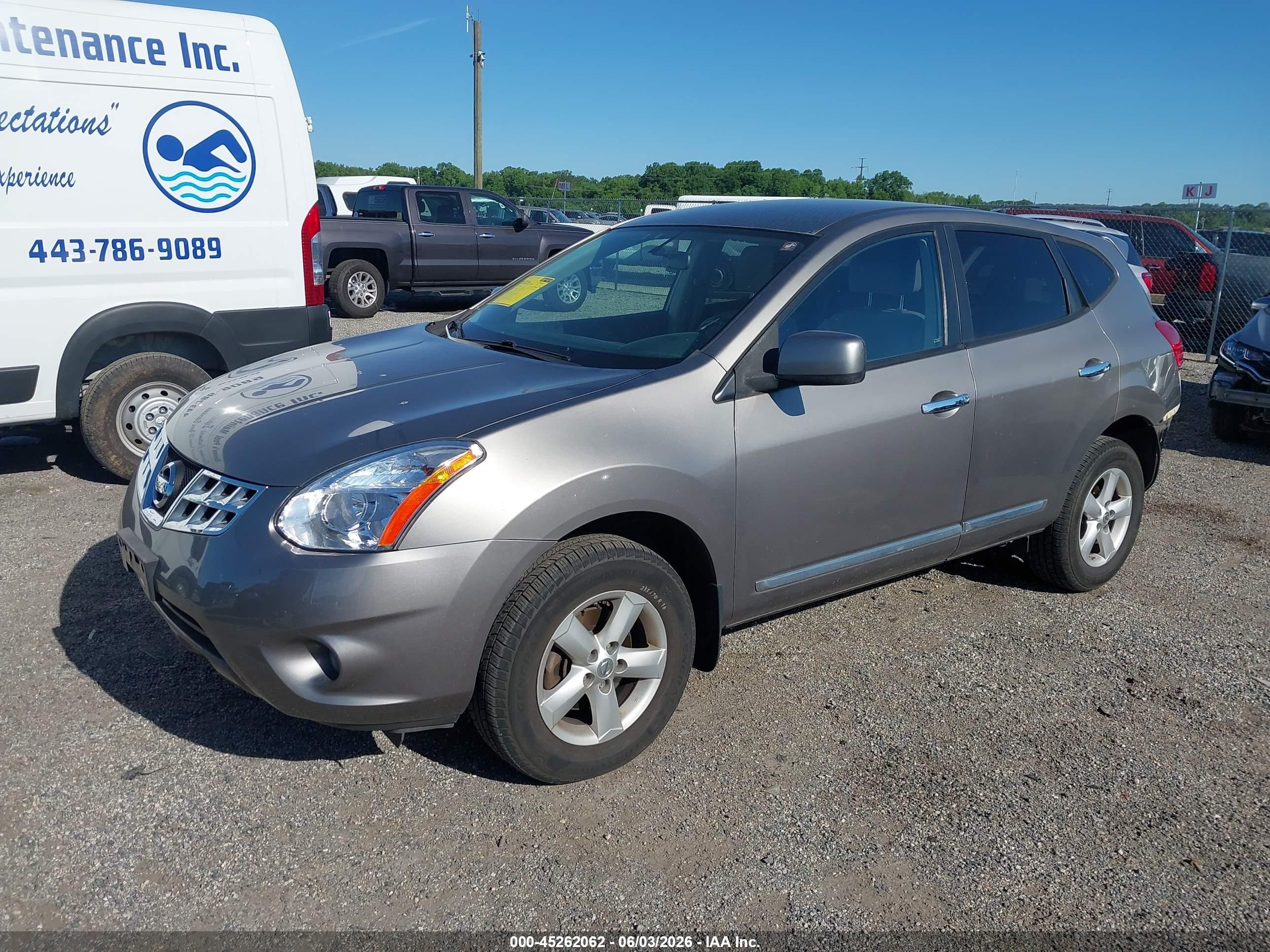 2013 Nissan Rogue S Серый vin: JN8AS5MV6DW600062