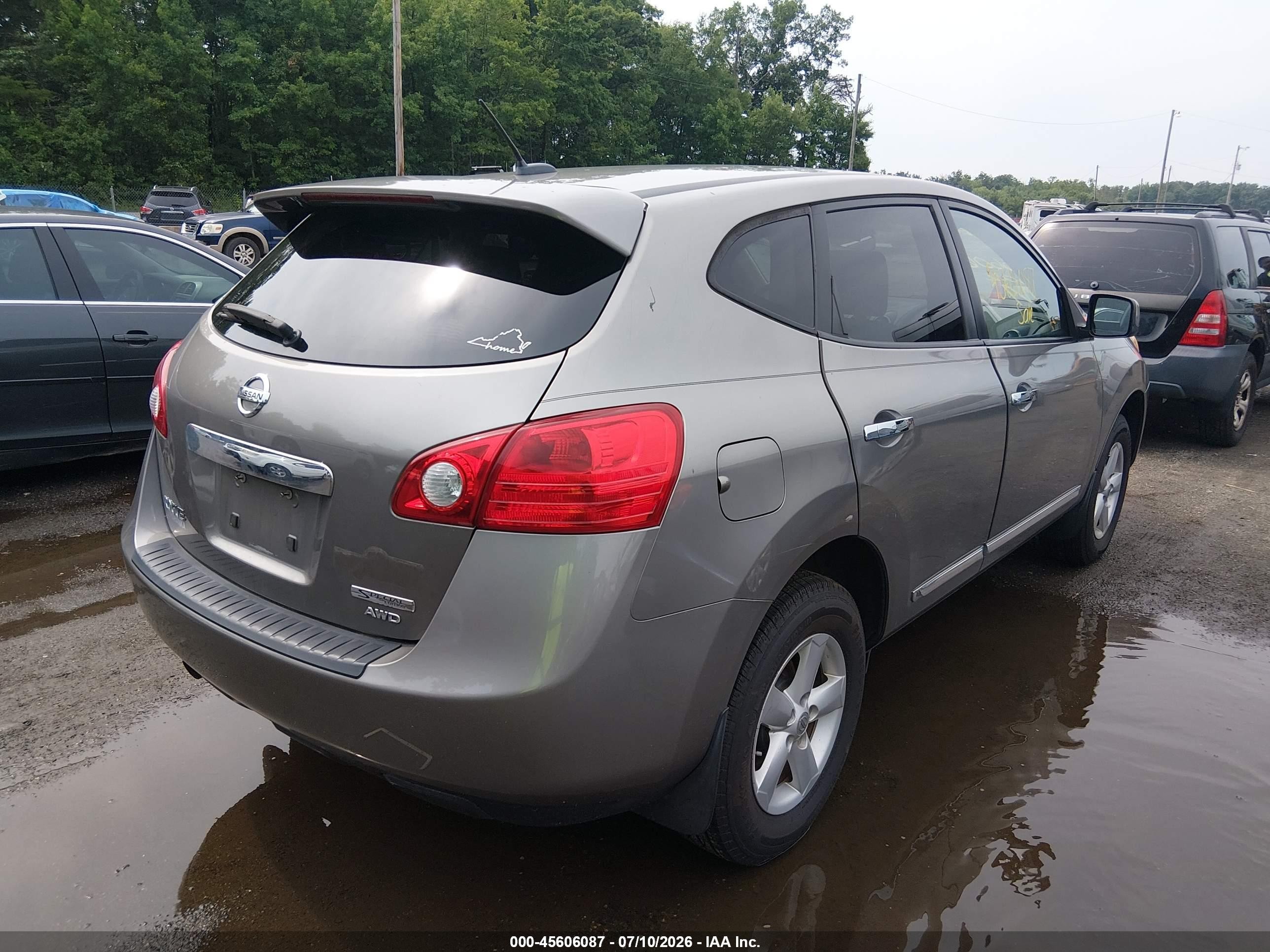 2013 Nissan Rogue S Gray vin: JN8AS5MV6DW602300