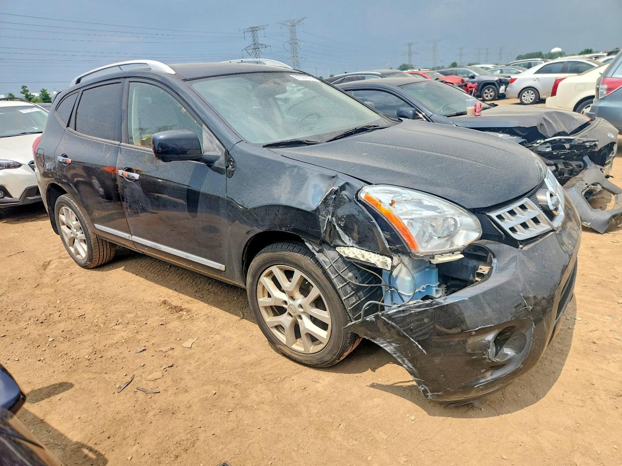 2013 Nissan Rogue S Черный vin: JN8AS5MV6DW607402