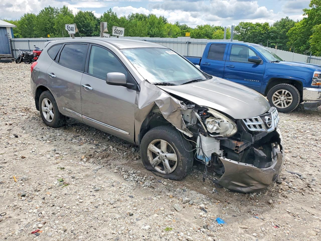 2013 Nissan Rogue S Gray vin: JN8AS5MV6DW623003