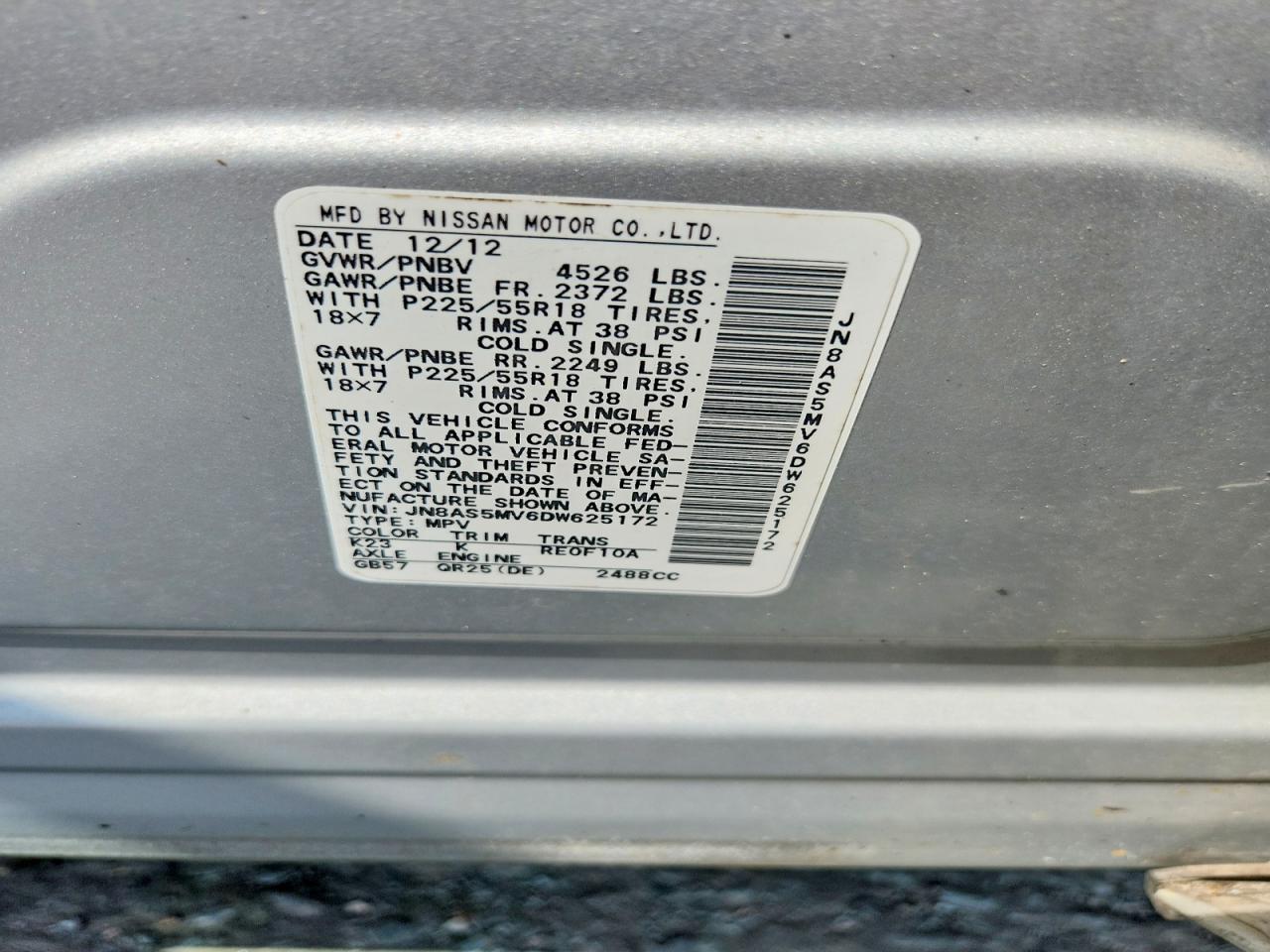 2013 Nissan Rogue S Silver vin: JN8AS5MV6DW625172