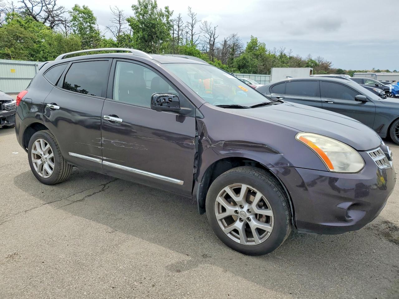 2013 Nissan Rogue S Темно-бордовый vin: JN8AS5MV6DW634955