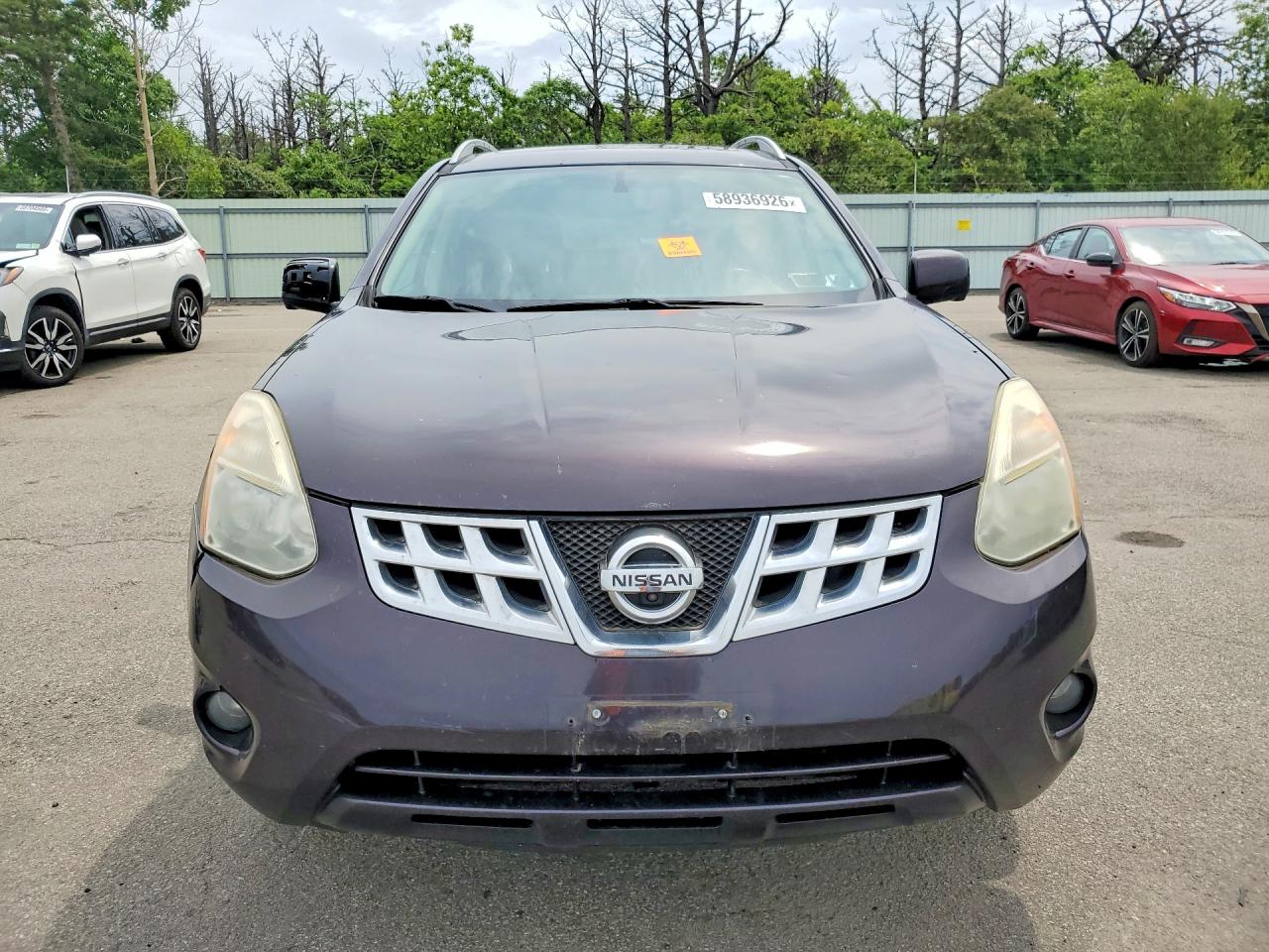 2013 Nissan Rogue S Темно-бордовый vin: JN8AS5MV6DW634955