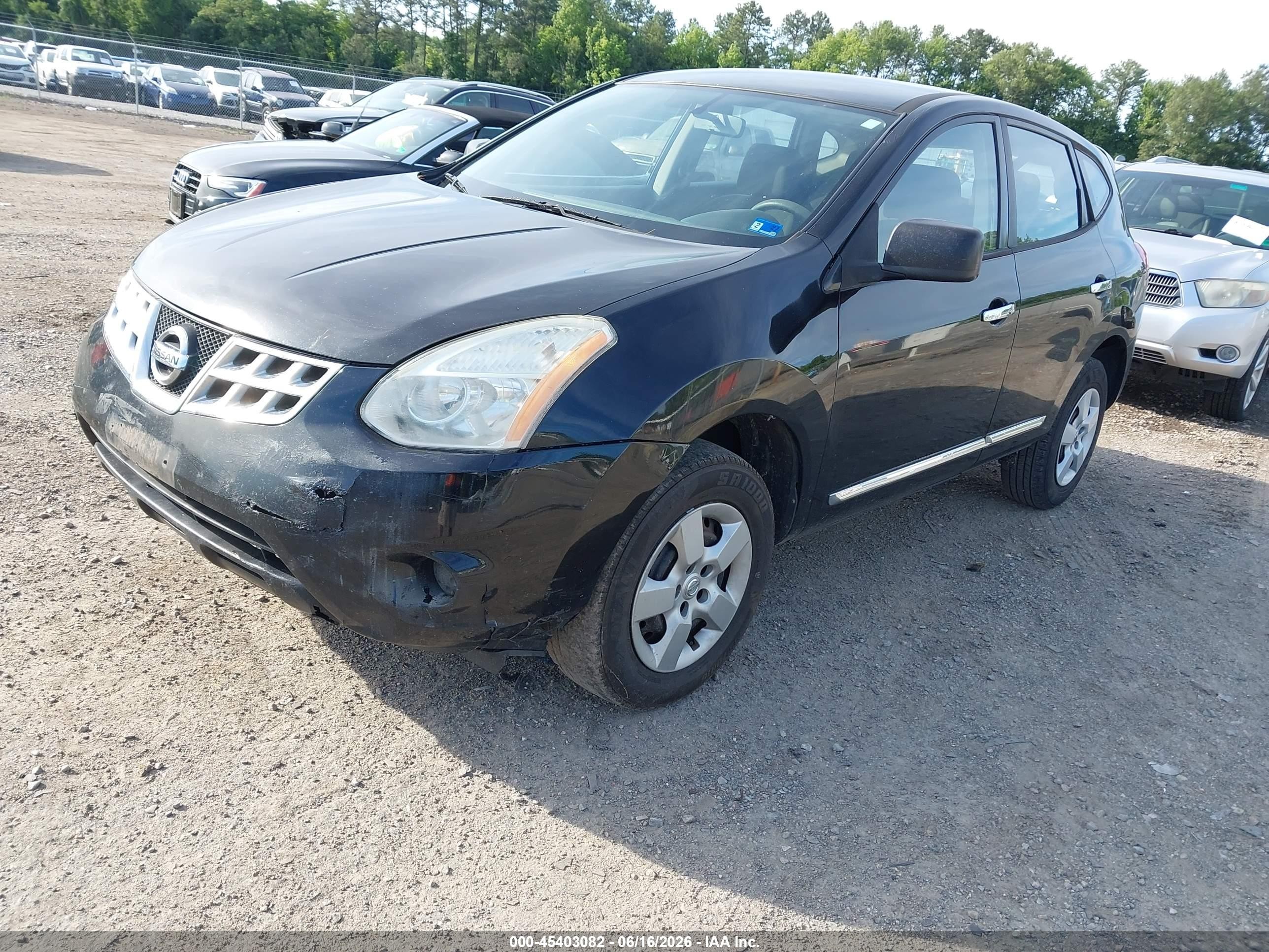 2013 Nissan Rogue S Black vin: JN8AS5MV6DW637614
