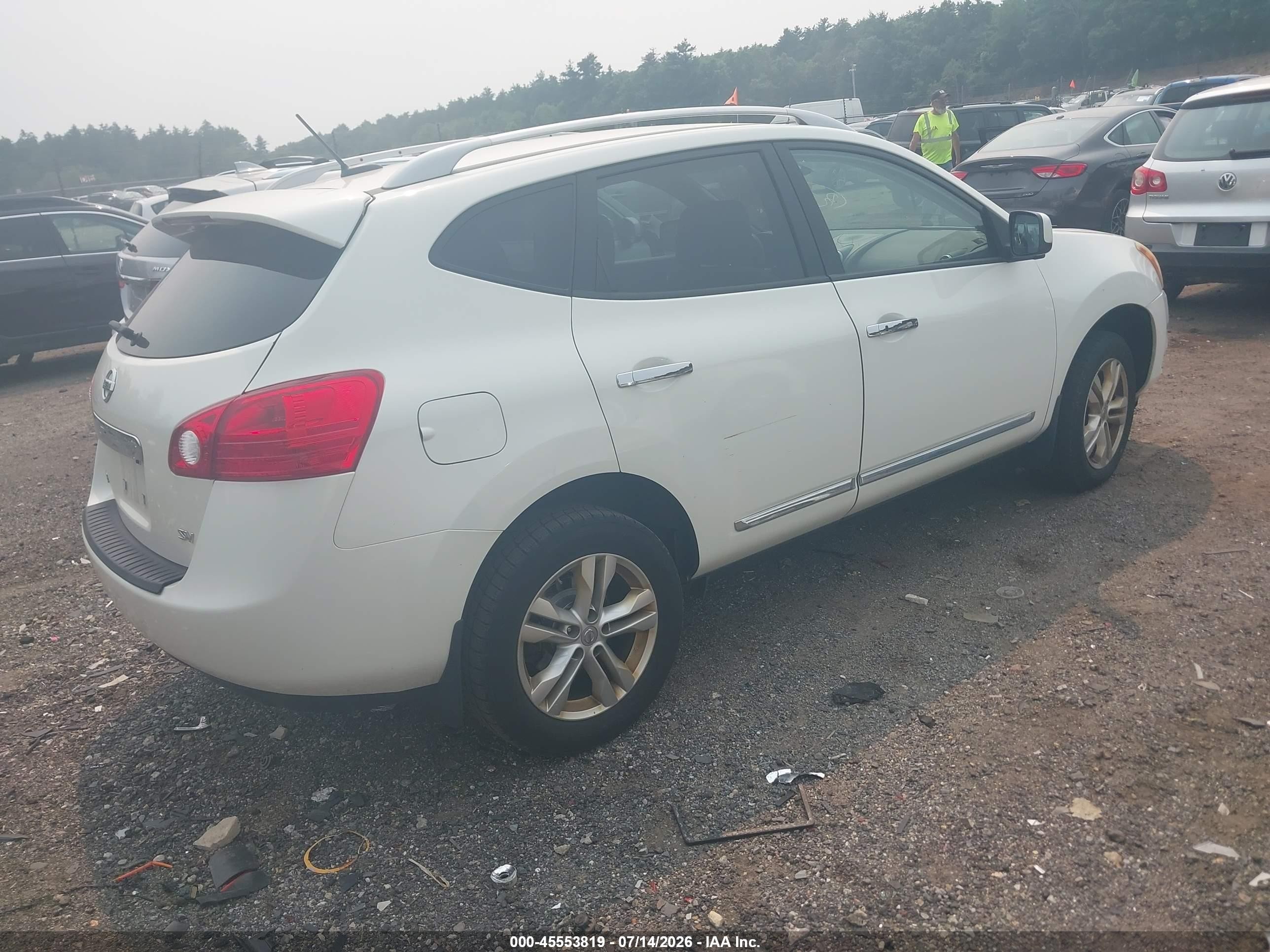 2013 Nissan Rogue Sv White vin: JN8AS5MV6DW641579