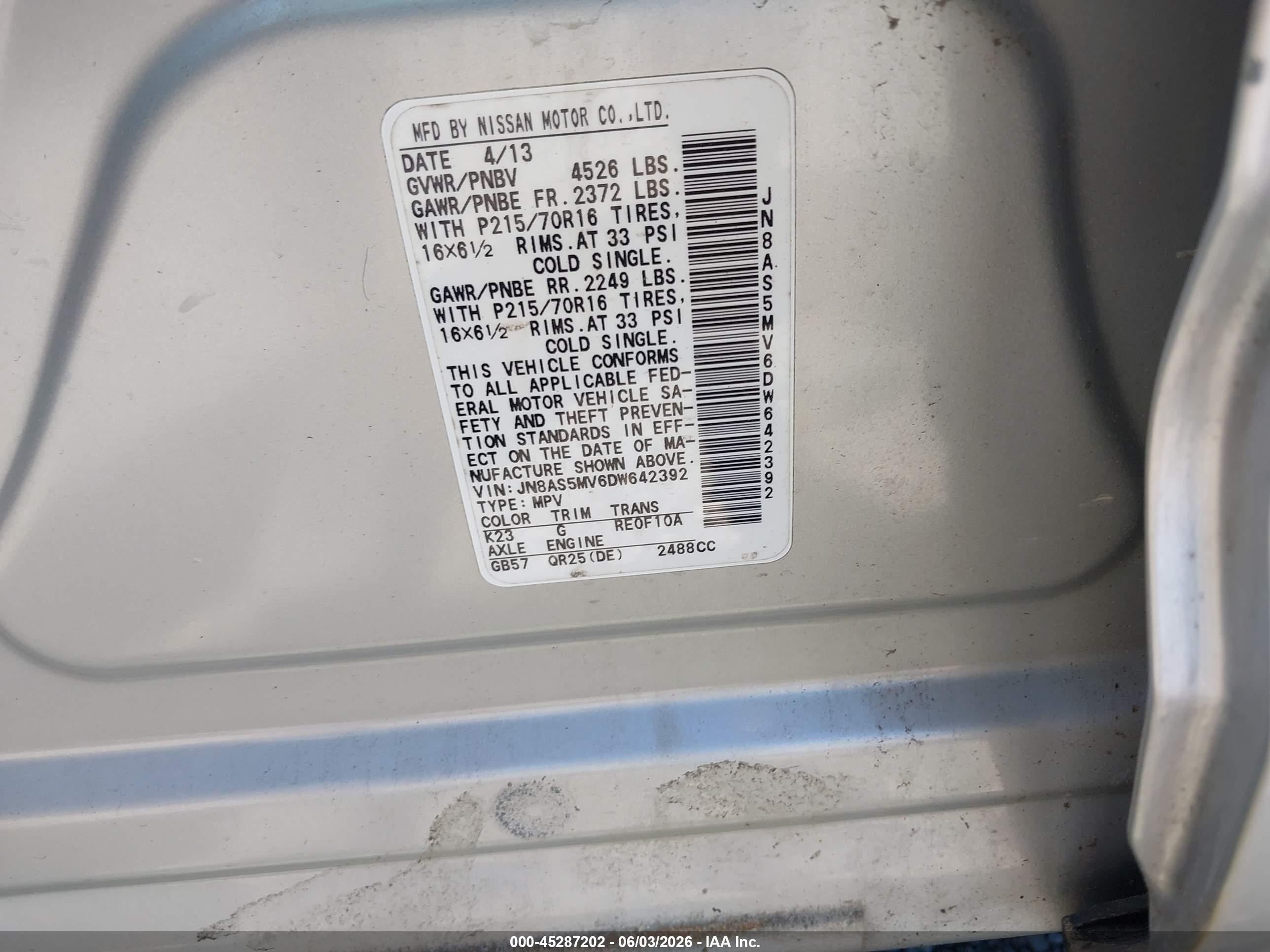 2013 Nissan Rogue S Silver vin: JN8AS5MV6DW642392