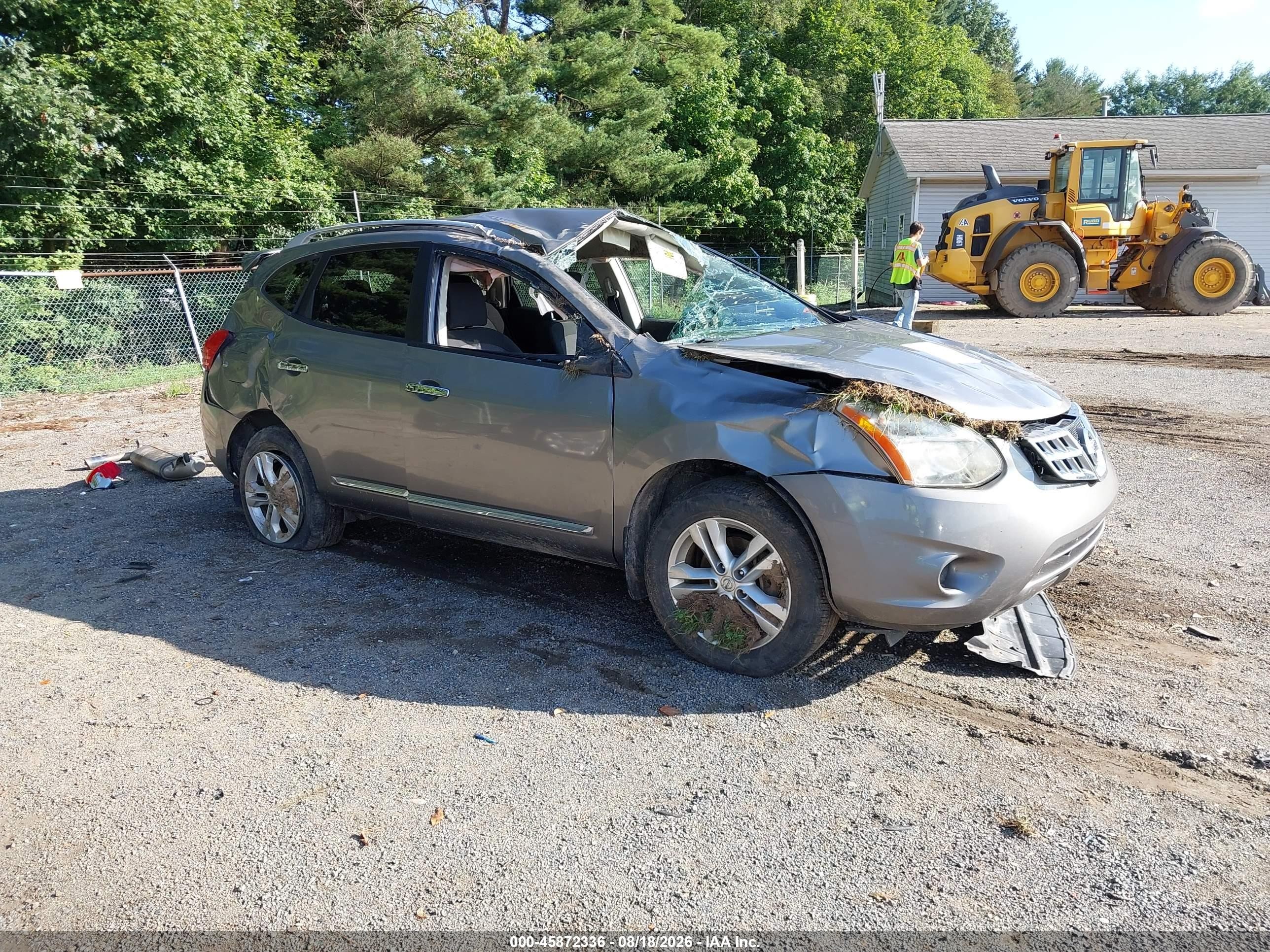 2013 Nissan Rogue Sv Gray vin: JN8AS5MV6DW642845