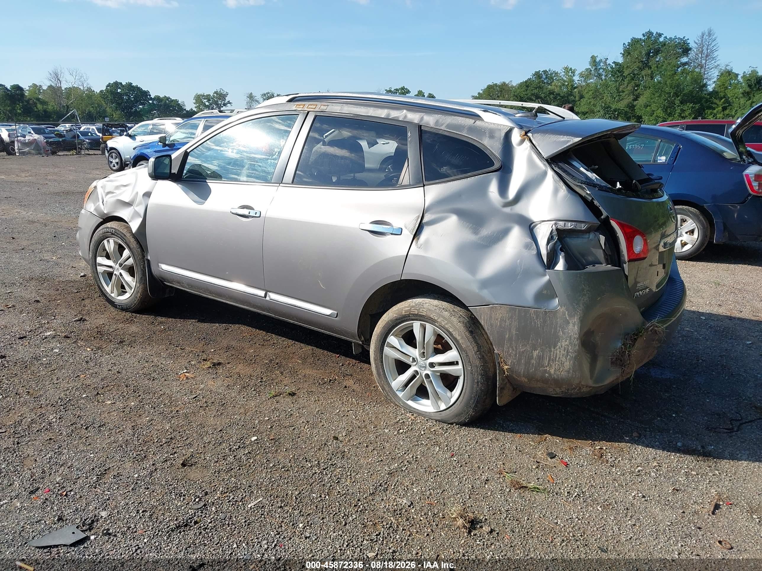 2013 Nissan Rogue Sv Gray vin: JN8AS5MV6DW642845