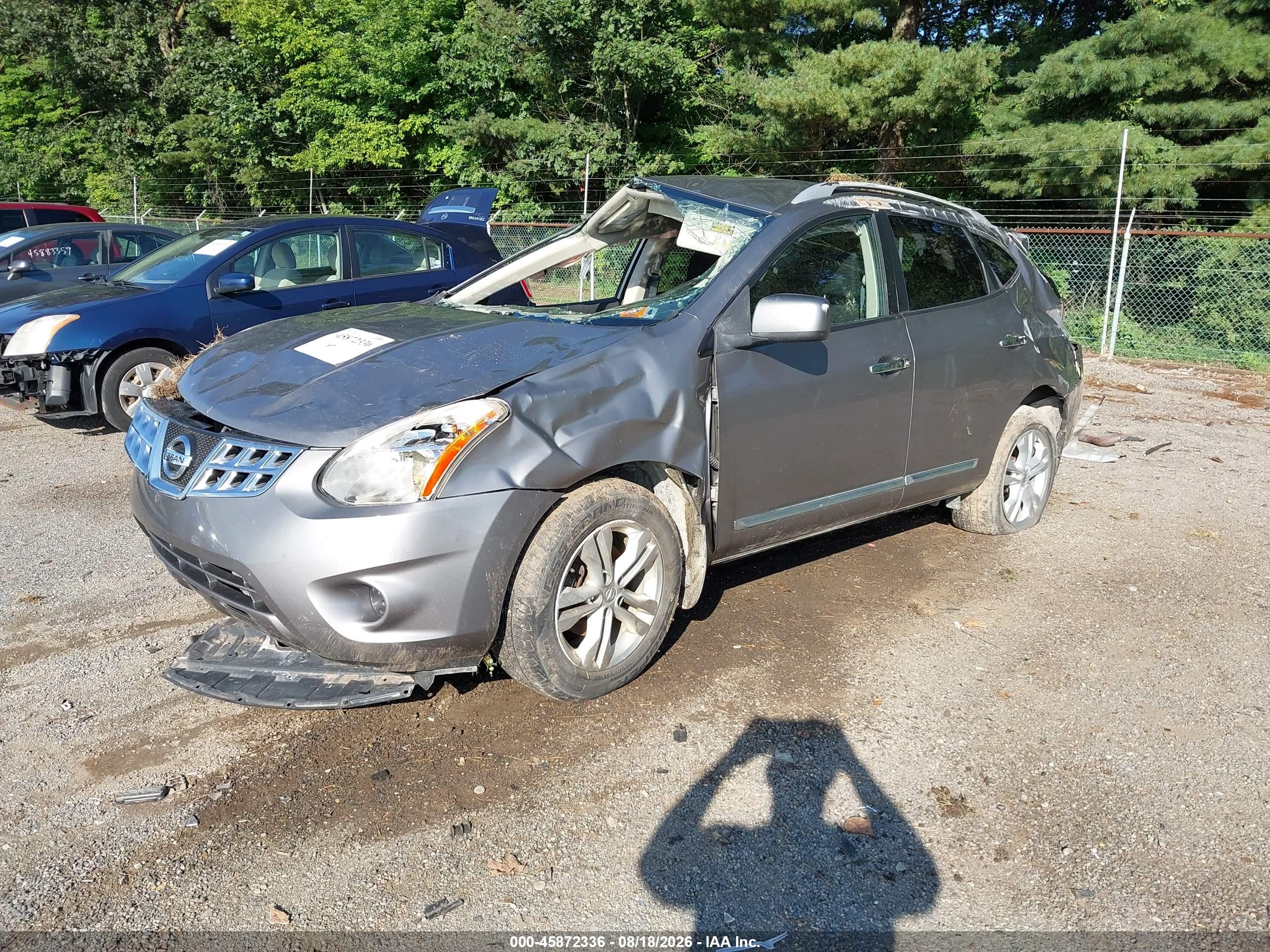 2013 Nissan Rogue Sv Gray vin: JN8AS5MV6DW642845