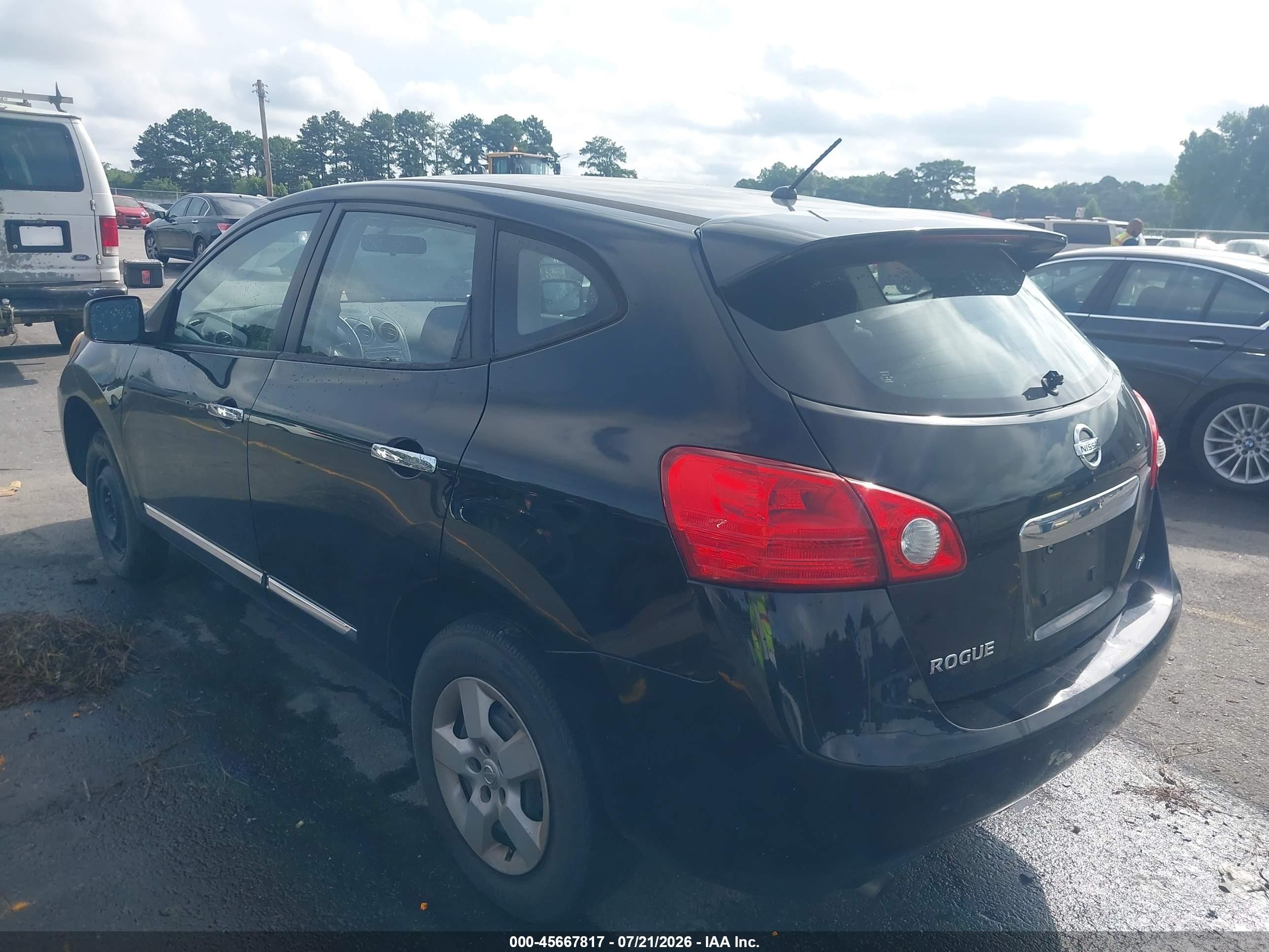 2013 Nissan Rogue S Black vin: JN8AS5MV6DW646894