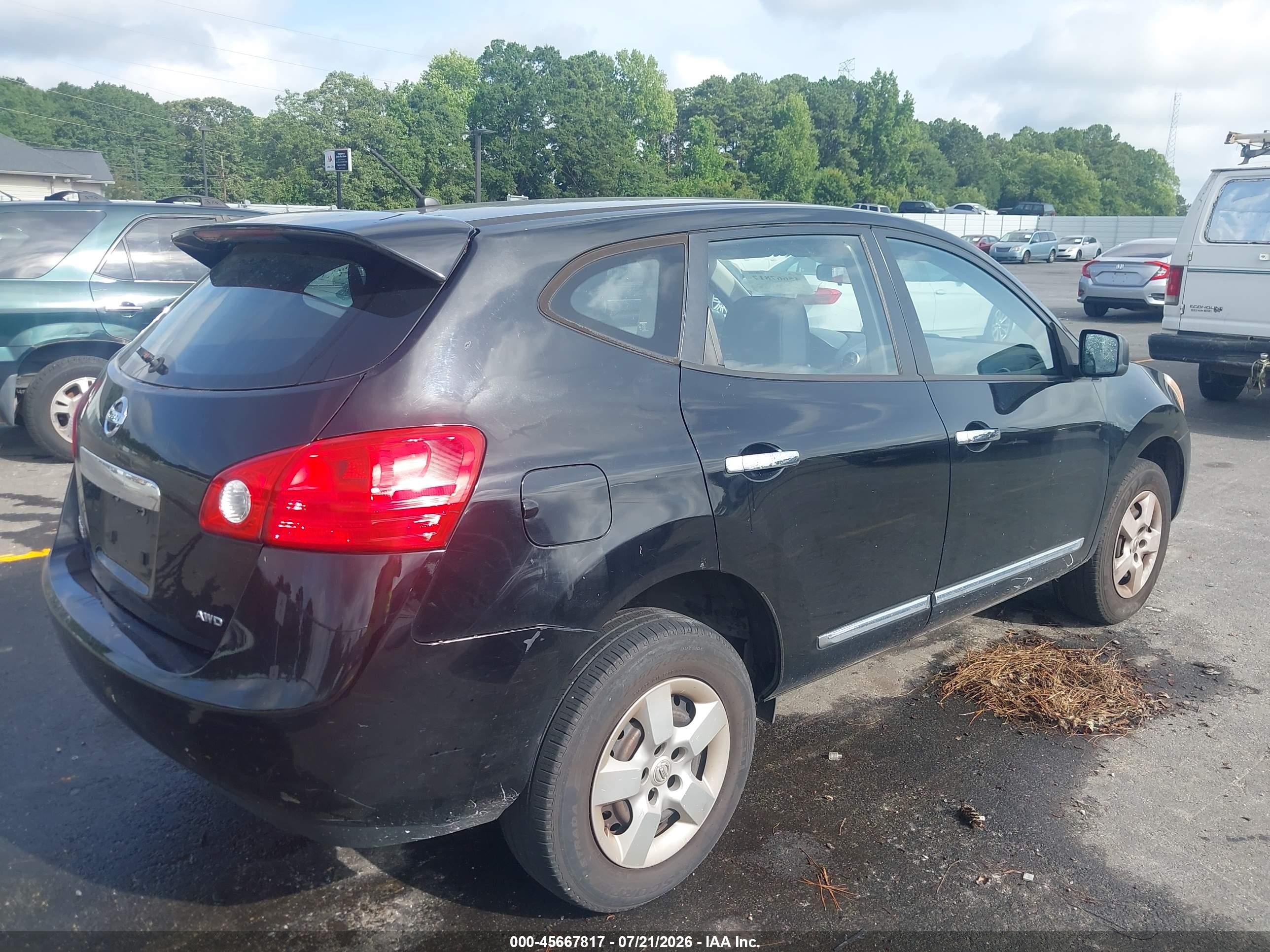 2013 Nissan Rogue S Black vin: JN8AS5MV6DW646894
