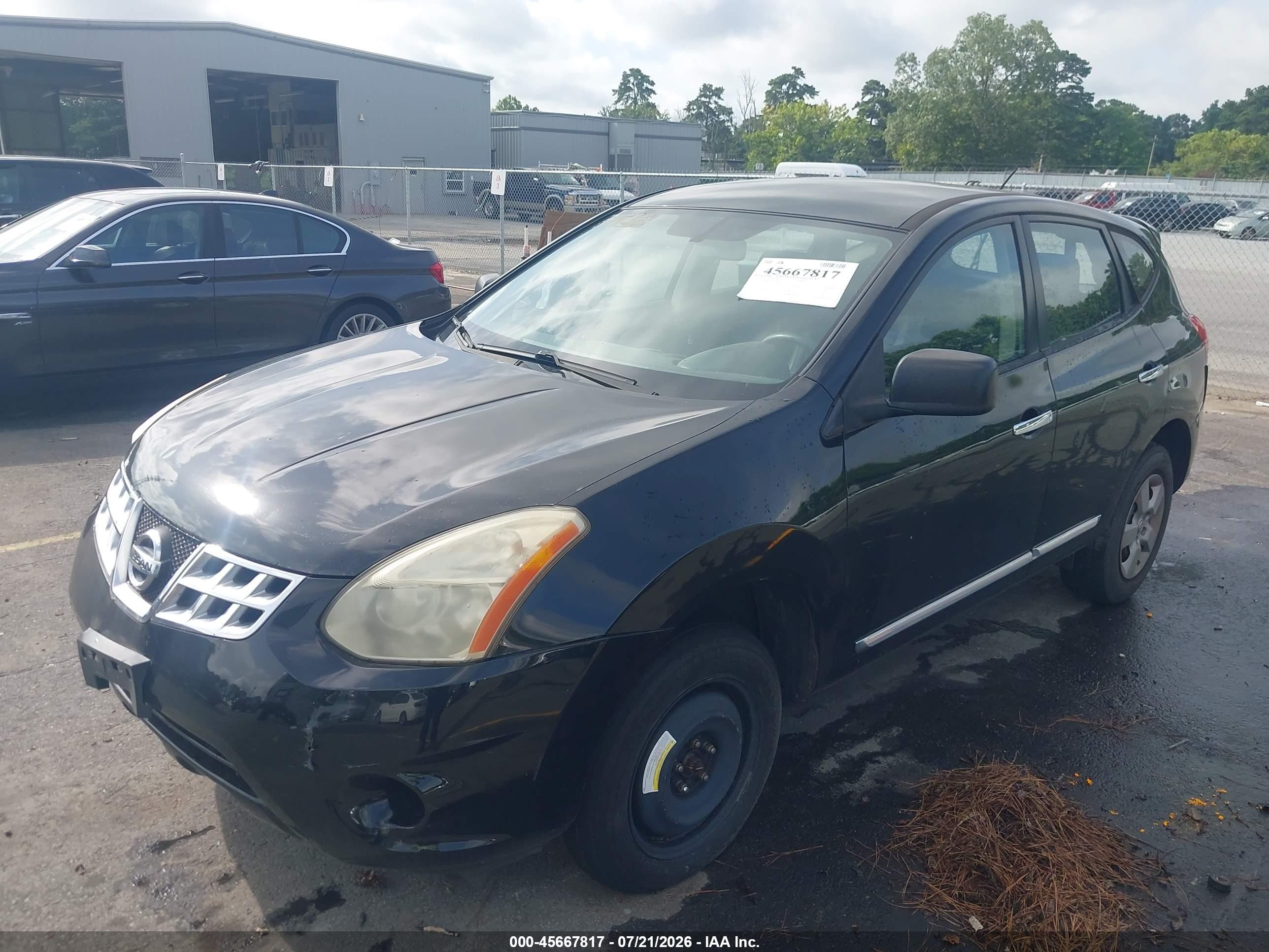 2013 Nissan Rogue S Black vin: JN8AS5MV6DW646894