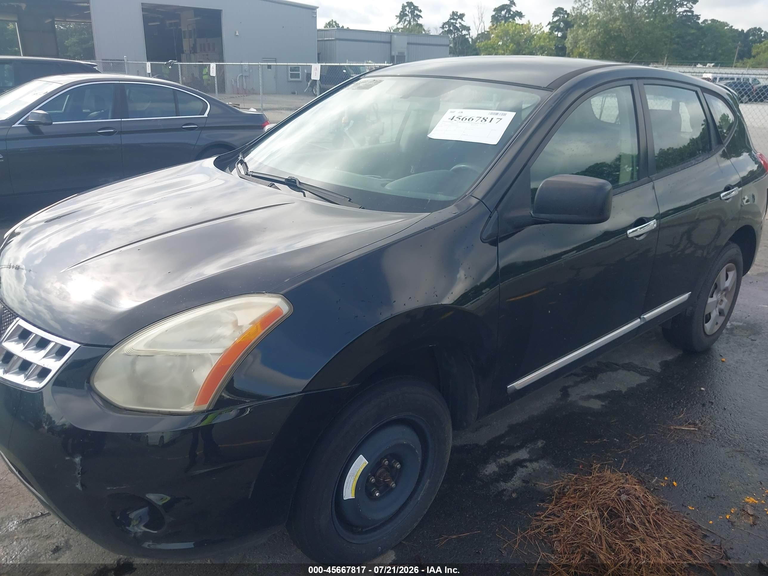 2013 Nissan Rogue S Black vin: JN8AS5MV6DW646894
