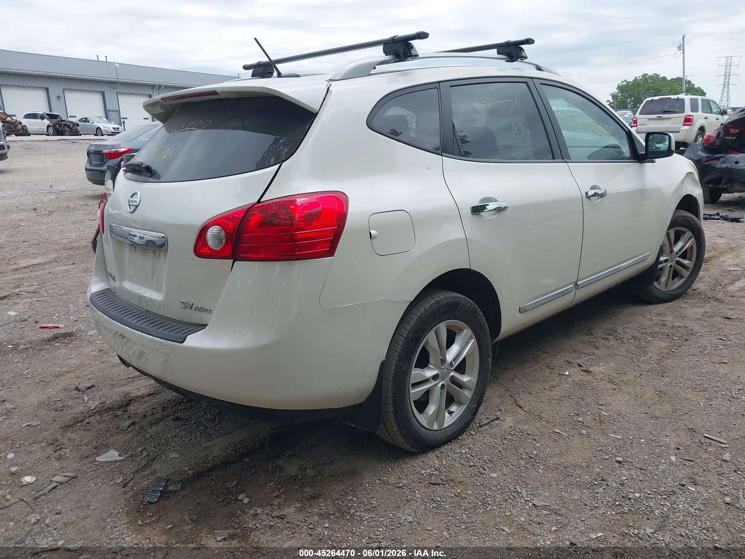 2013 Nissan Rogue Sv White vin: JN8AS5MV6DW650332