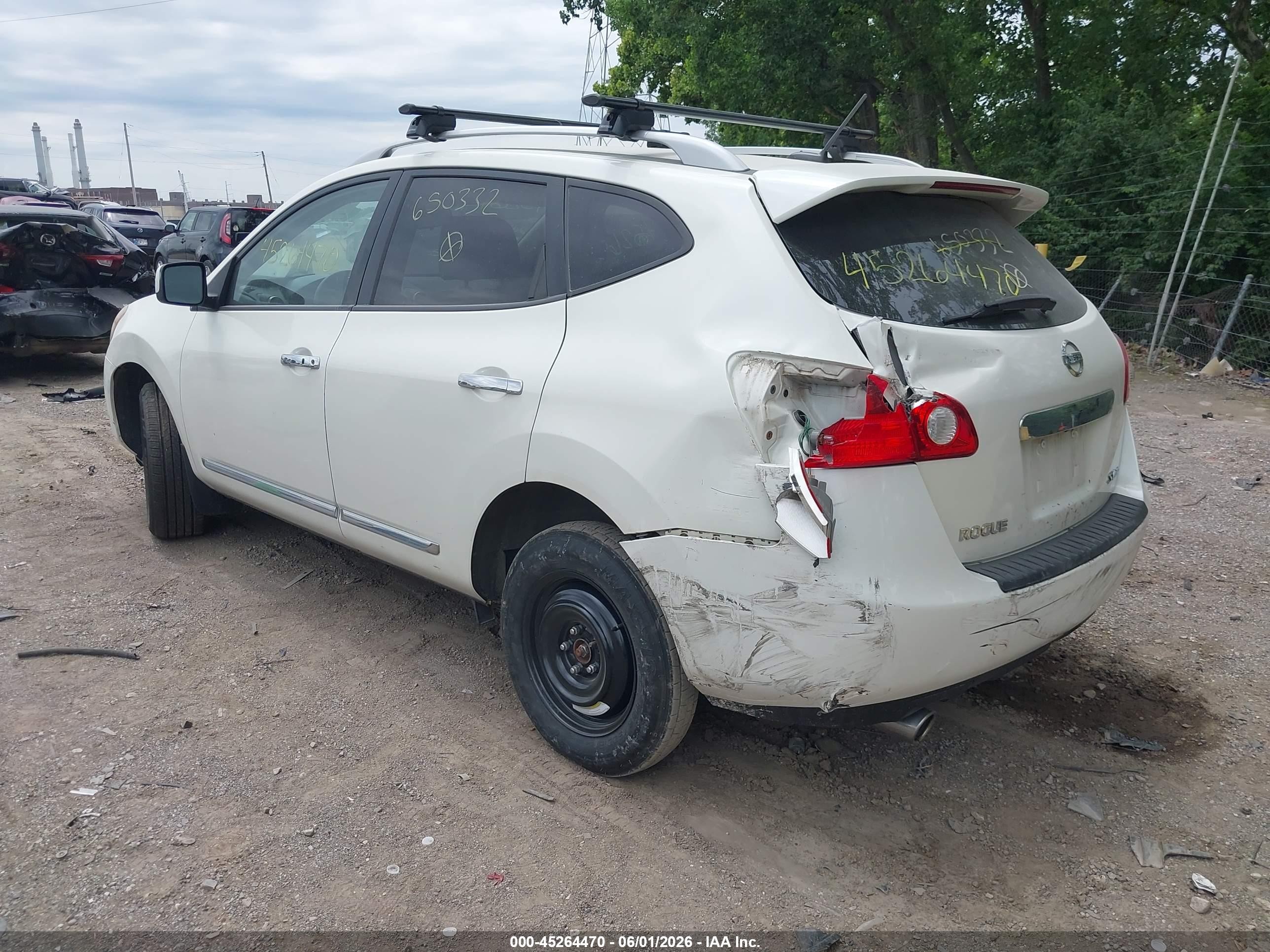 2013 Nissan Rogue Sv White vin: JN8AS5MV6DW650332