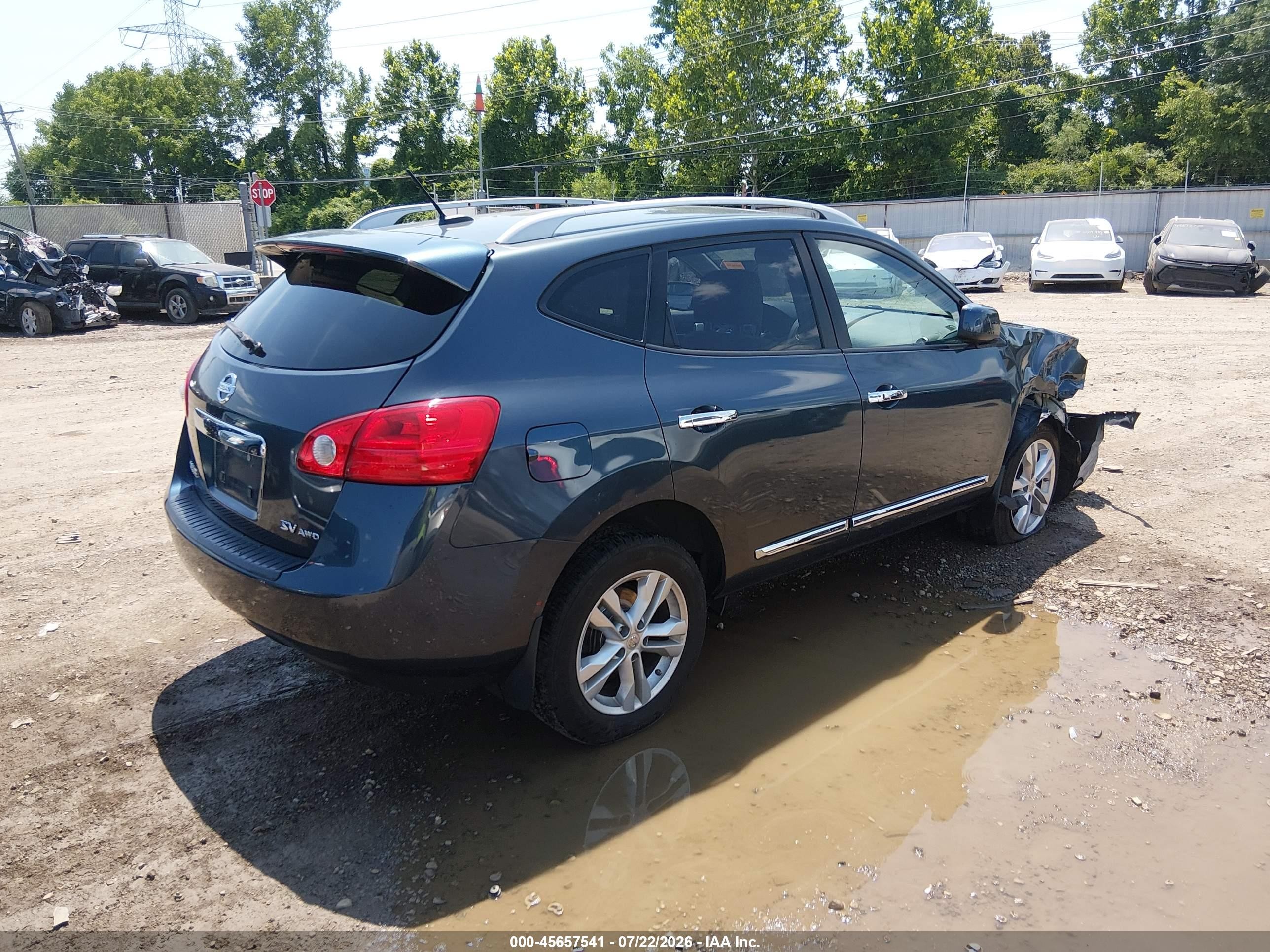 2013 Nissan Rogue Sv Blue vin: JN8AS5MV6DW656048