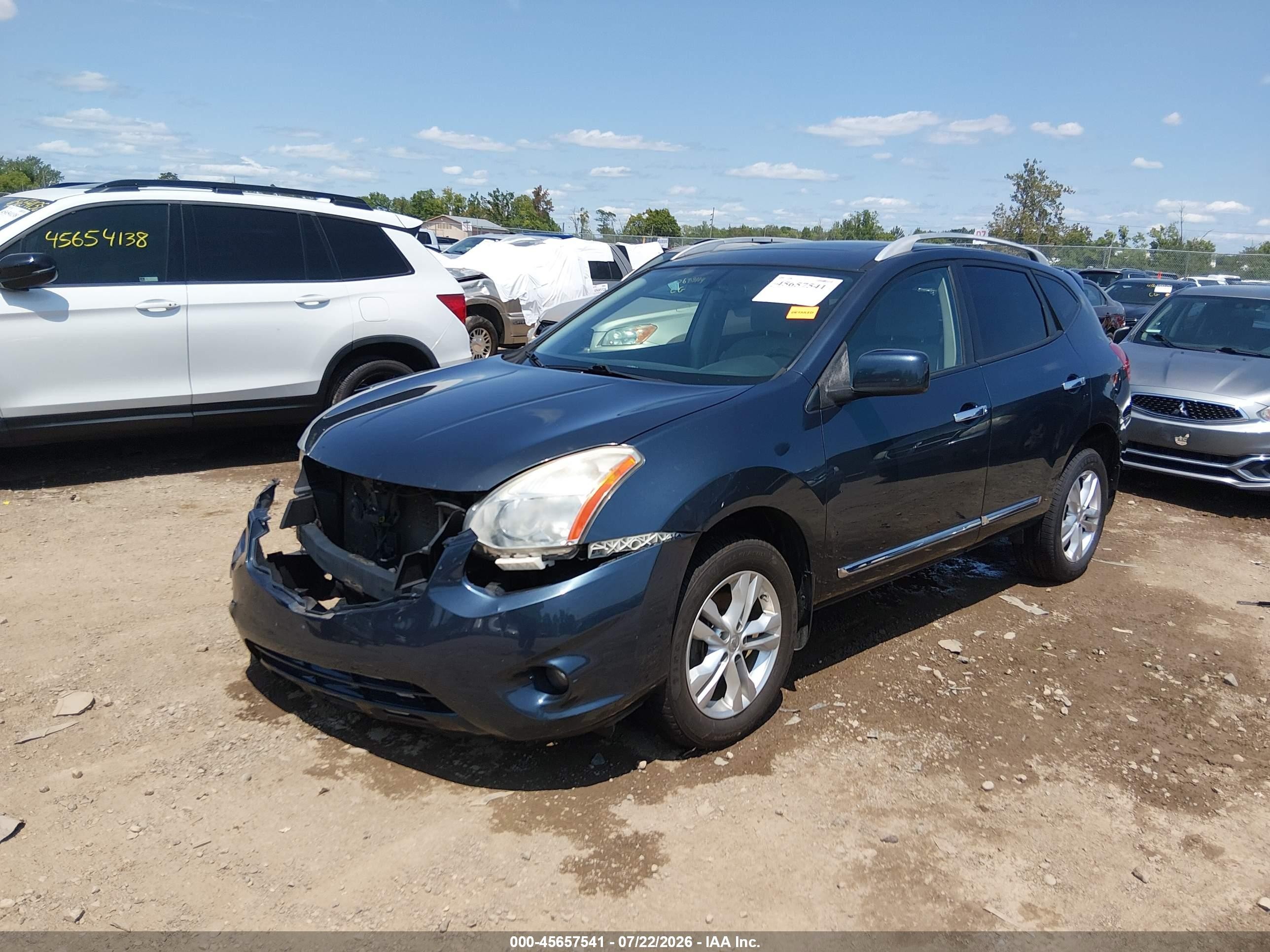 2013 Nissan Rogue Sv Blue vin: JN8AS5MV6DW656048