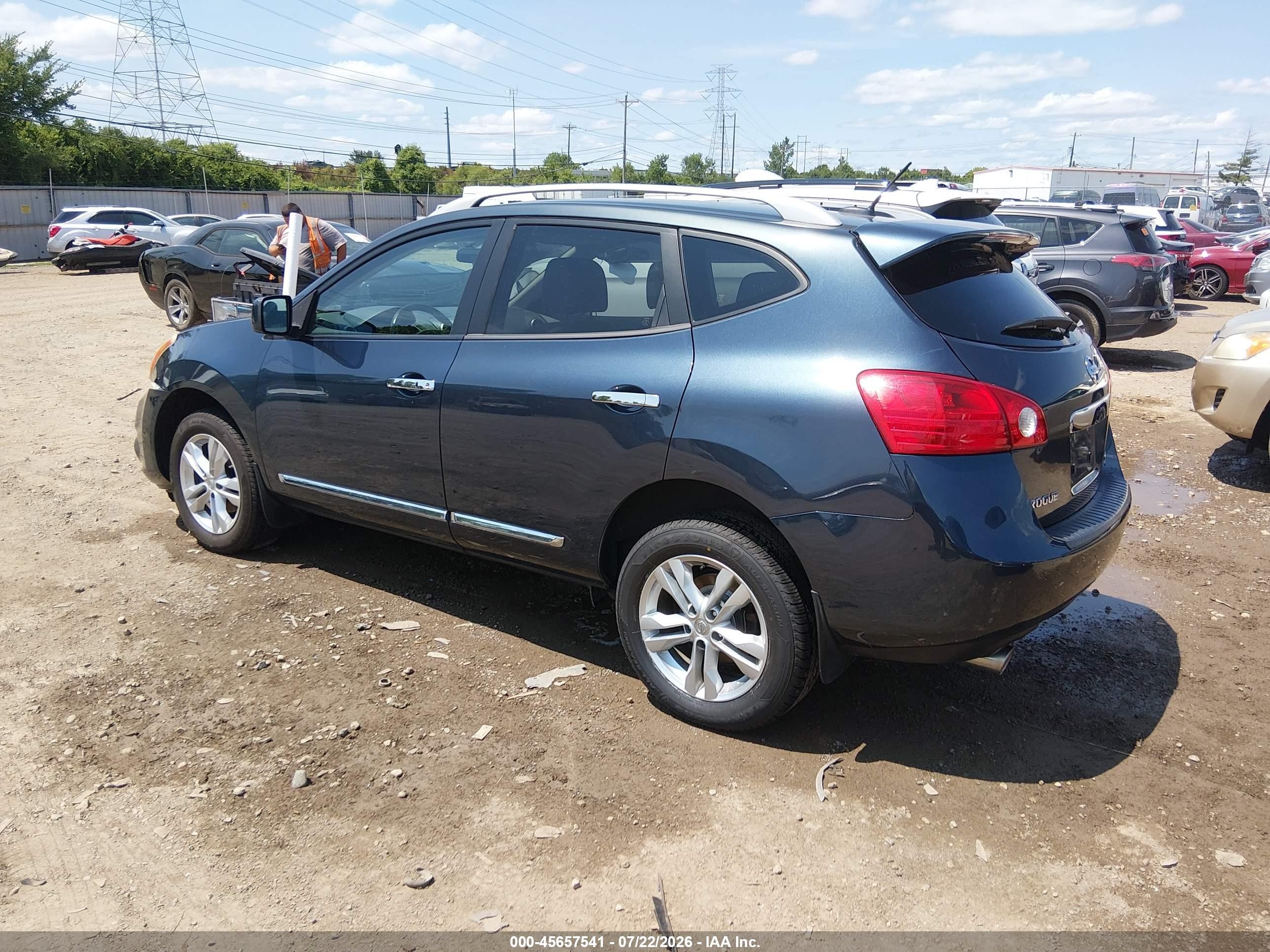 2013 Nissan Rogue Sv Blue vin: JN8AS5MV6DW656048