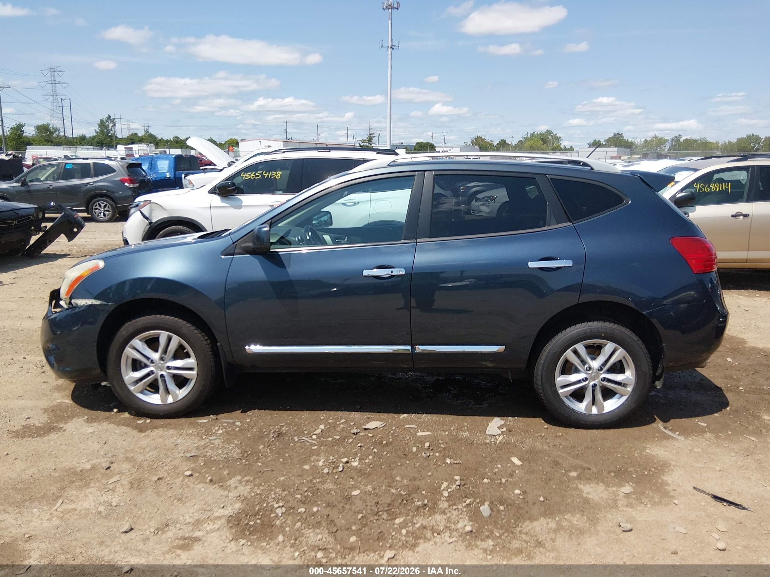 2013 Nissan Rogue Sv Blue vin: JN8AS5MV6DW656048