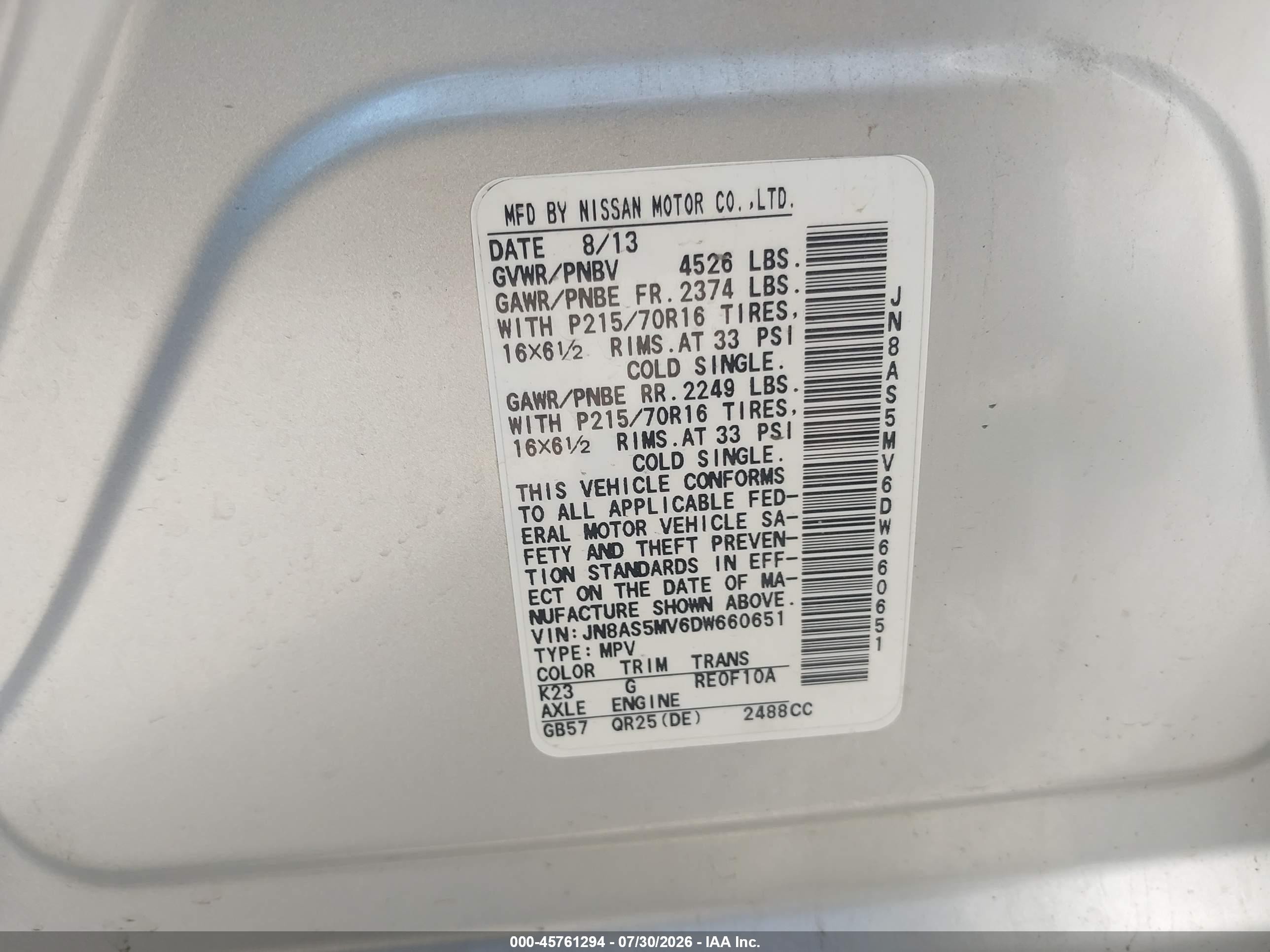 2013 Nissan Rogue S Silver vin: JN8AS5MV6DW660651
