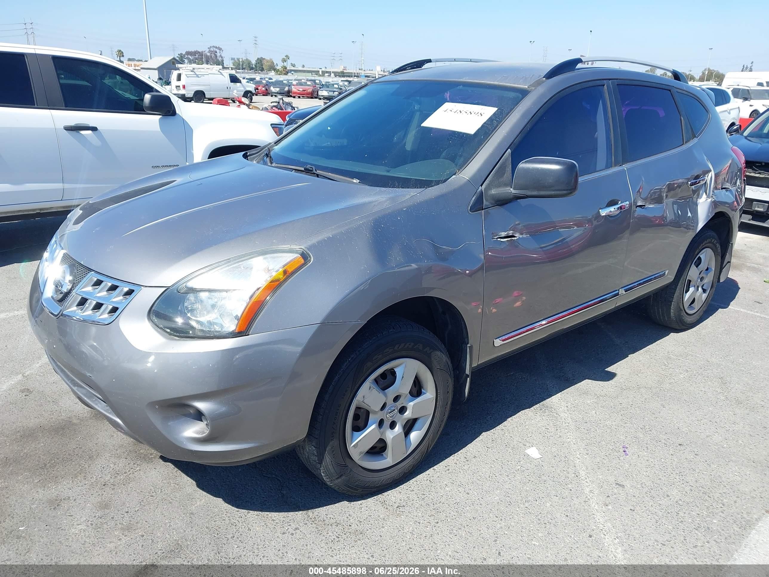 2014 Nissan Rogue Select S Серый vin: JN8AS5MV6EW203498