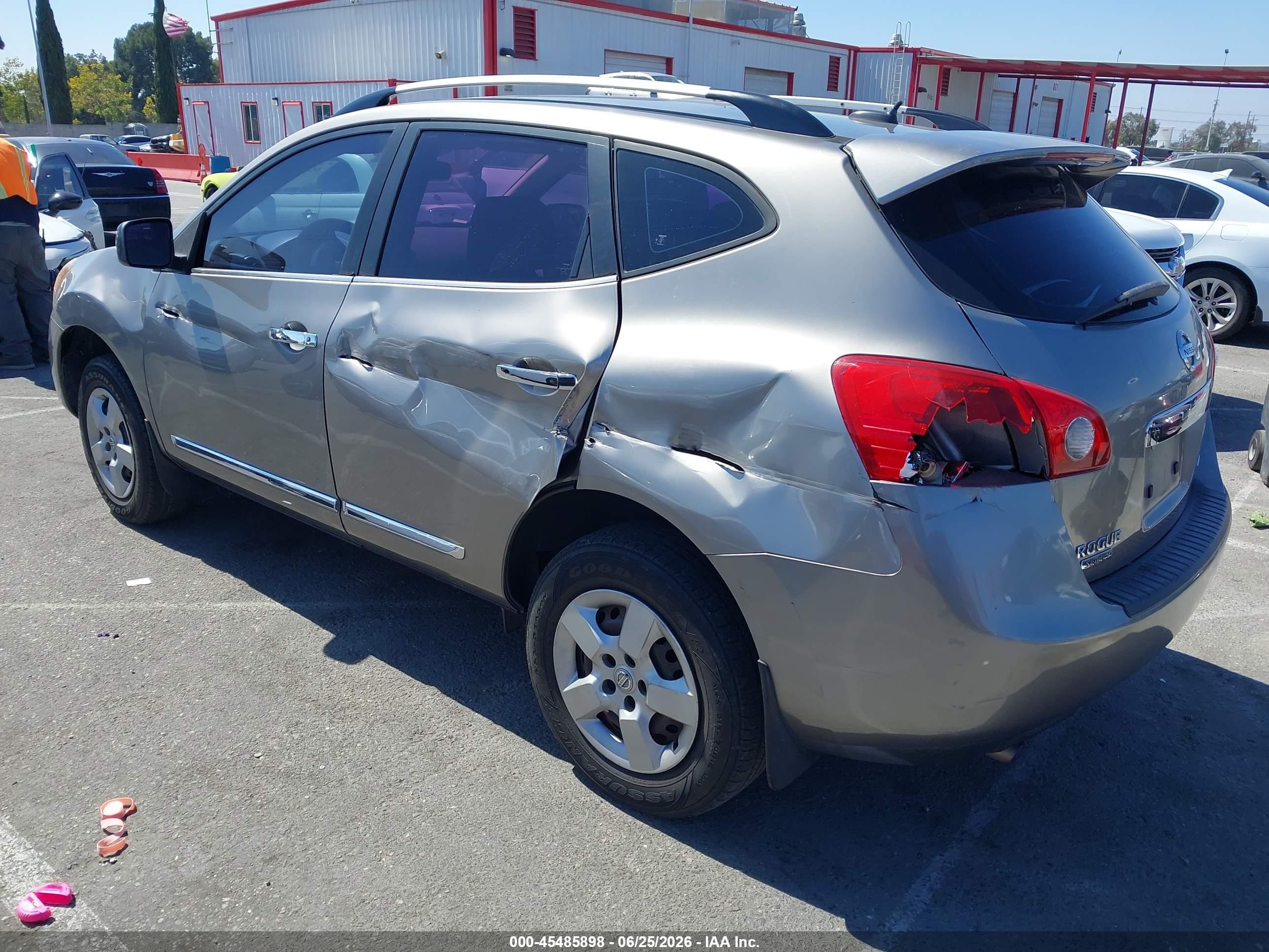2014 Nissan Rogue Select S Серый vin: JN8AS5MV6EW203498