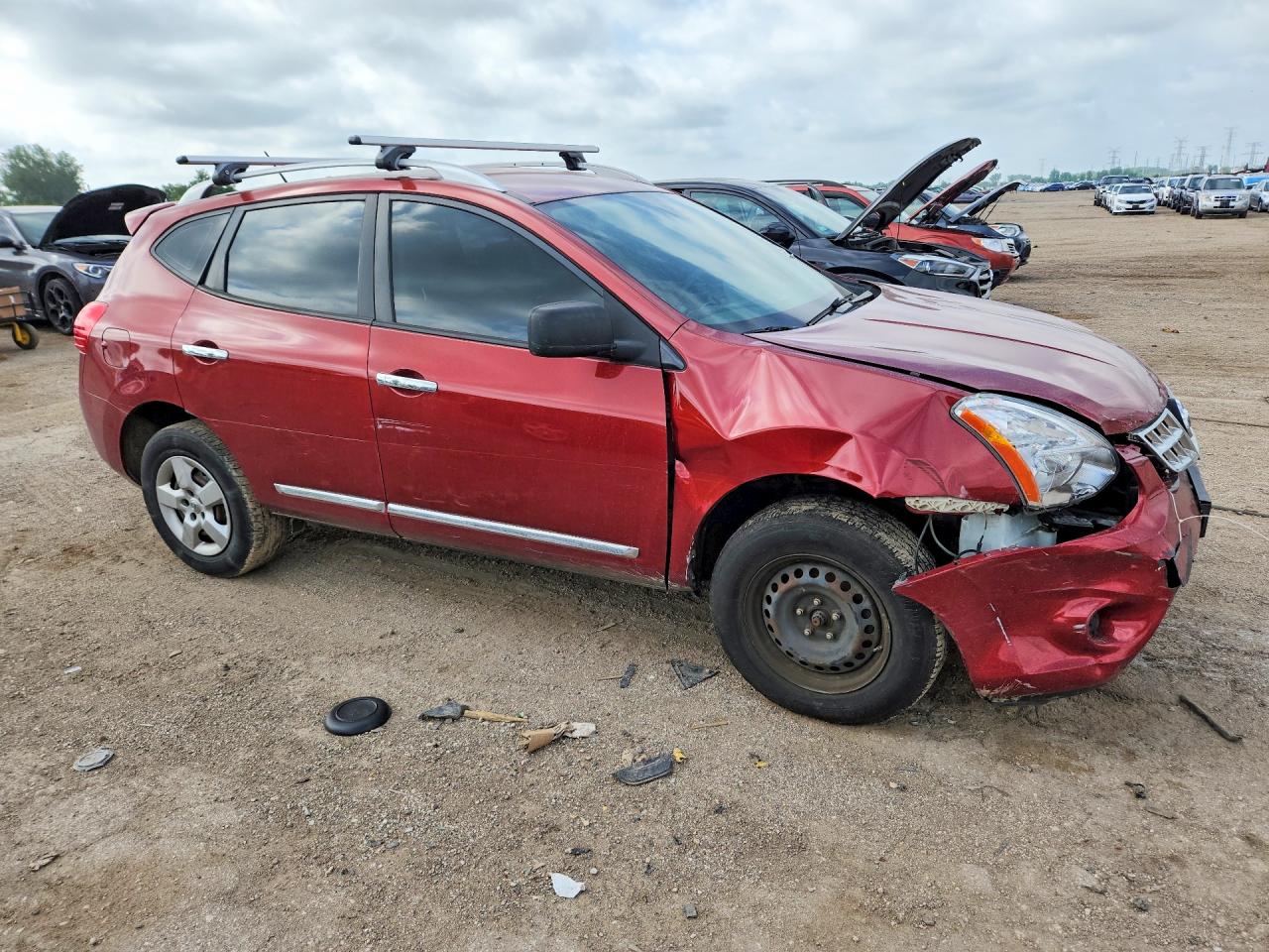 2014 Nissan Rogue Select S Red vin: JN8AS5MV6EW718131