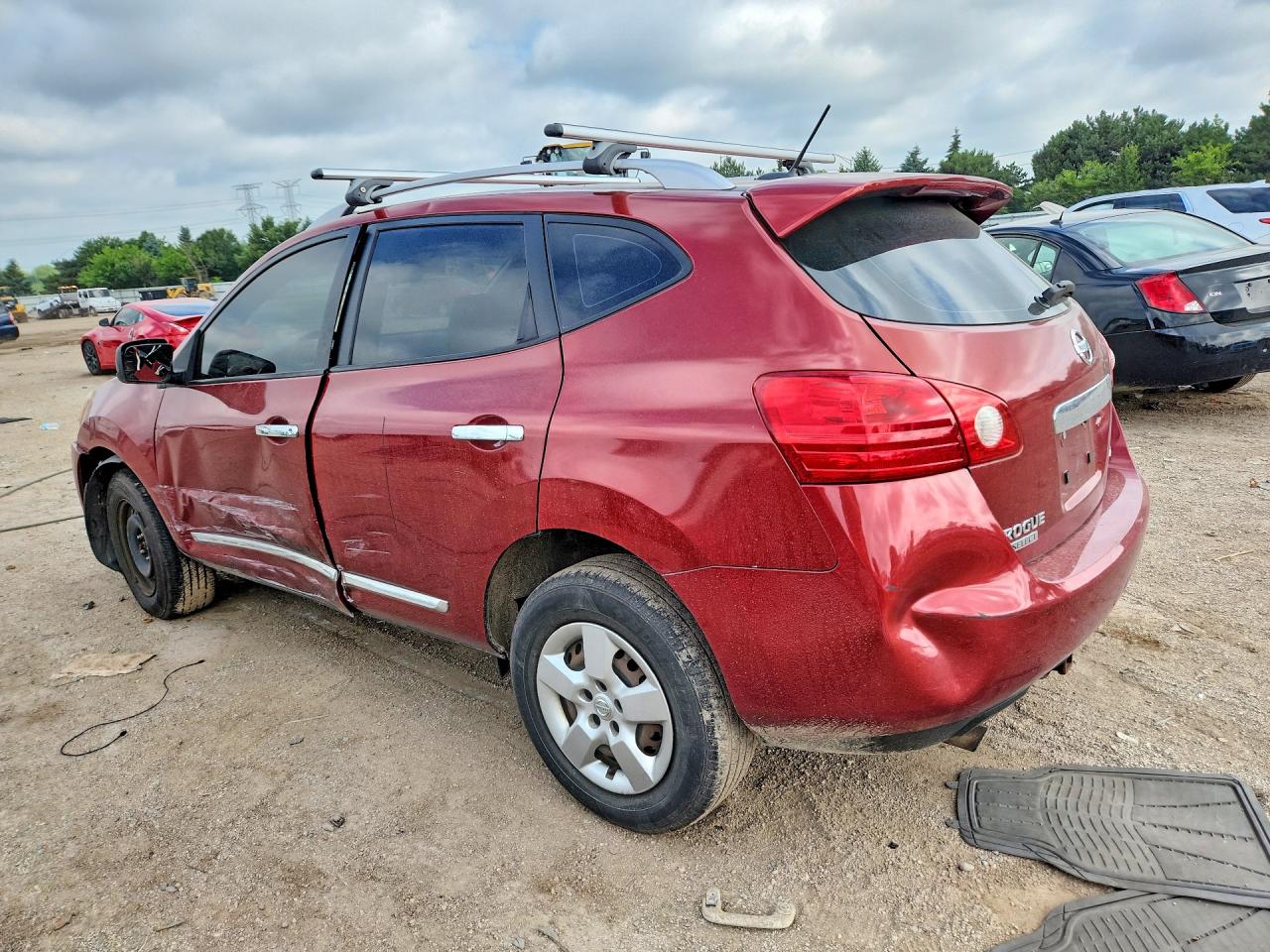 2014 Nissan Rogue Select S Red vin: JN8AS5MV6EW718131