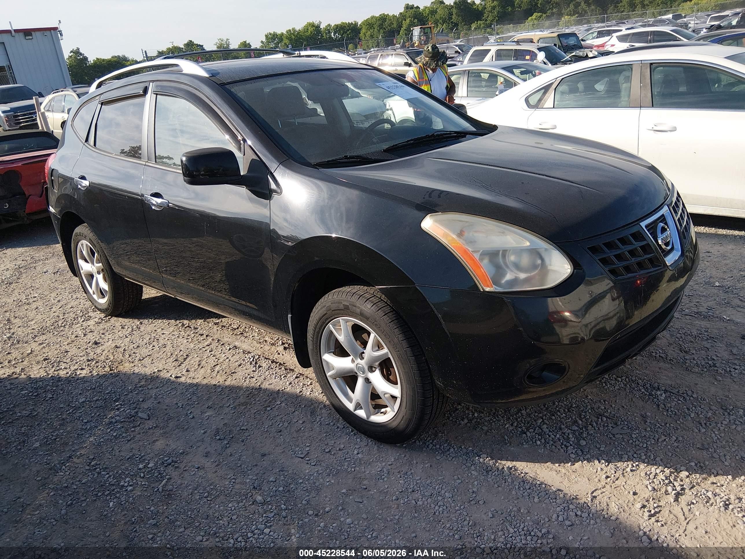 2010 Nissan Rogue Sl Black vin: JN8AS5MV7AW122844