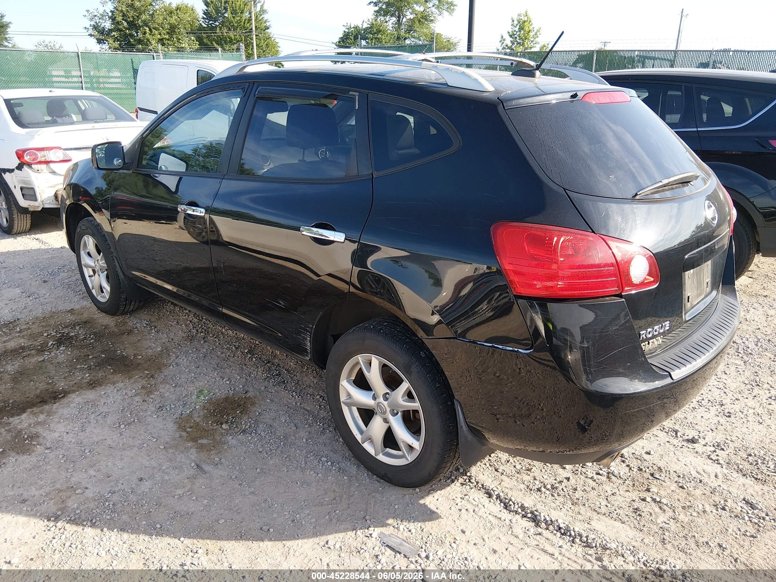 2010 Nissan Rogue Sl Black vin: JN8AS5MV7AW122844