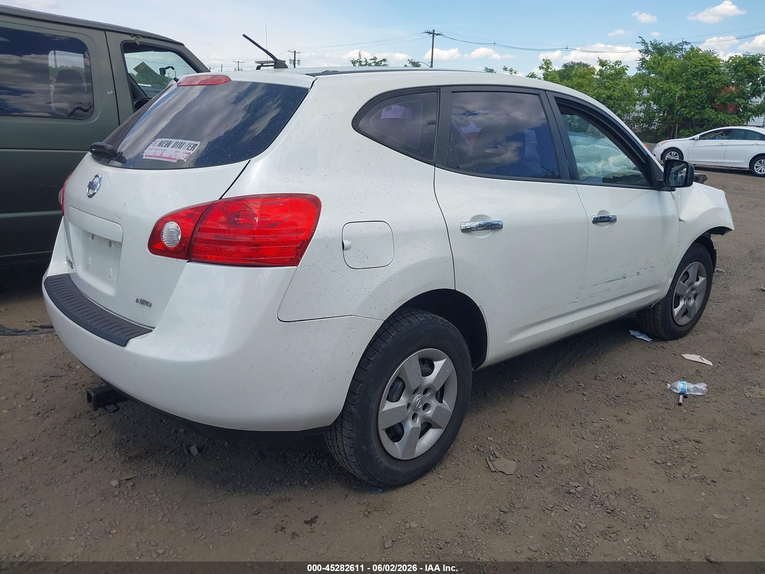 2010 Nissan Rogue S White vin: JN8AS5MV7AW126490