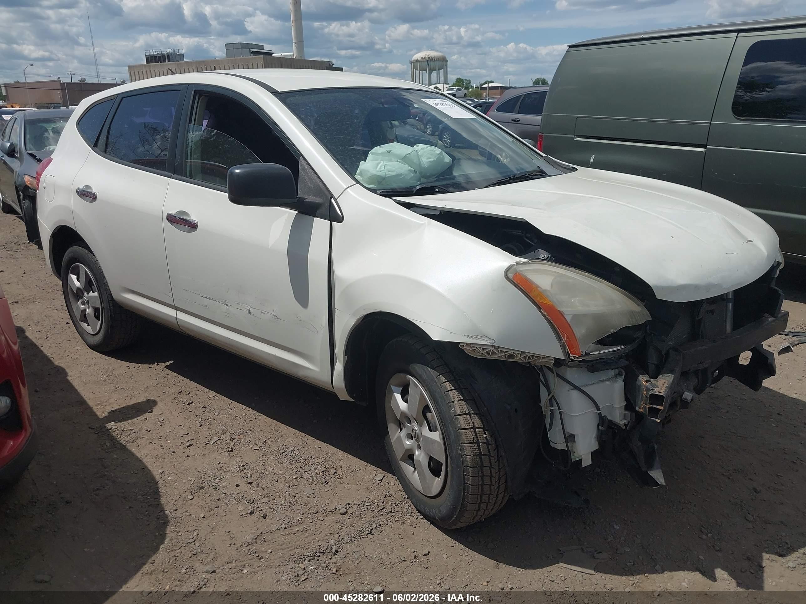 2010 Nissan Rogue S White vin: JN8AS5MV7AW126490