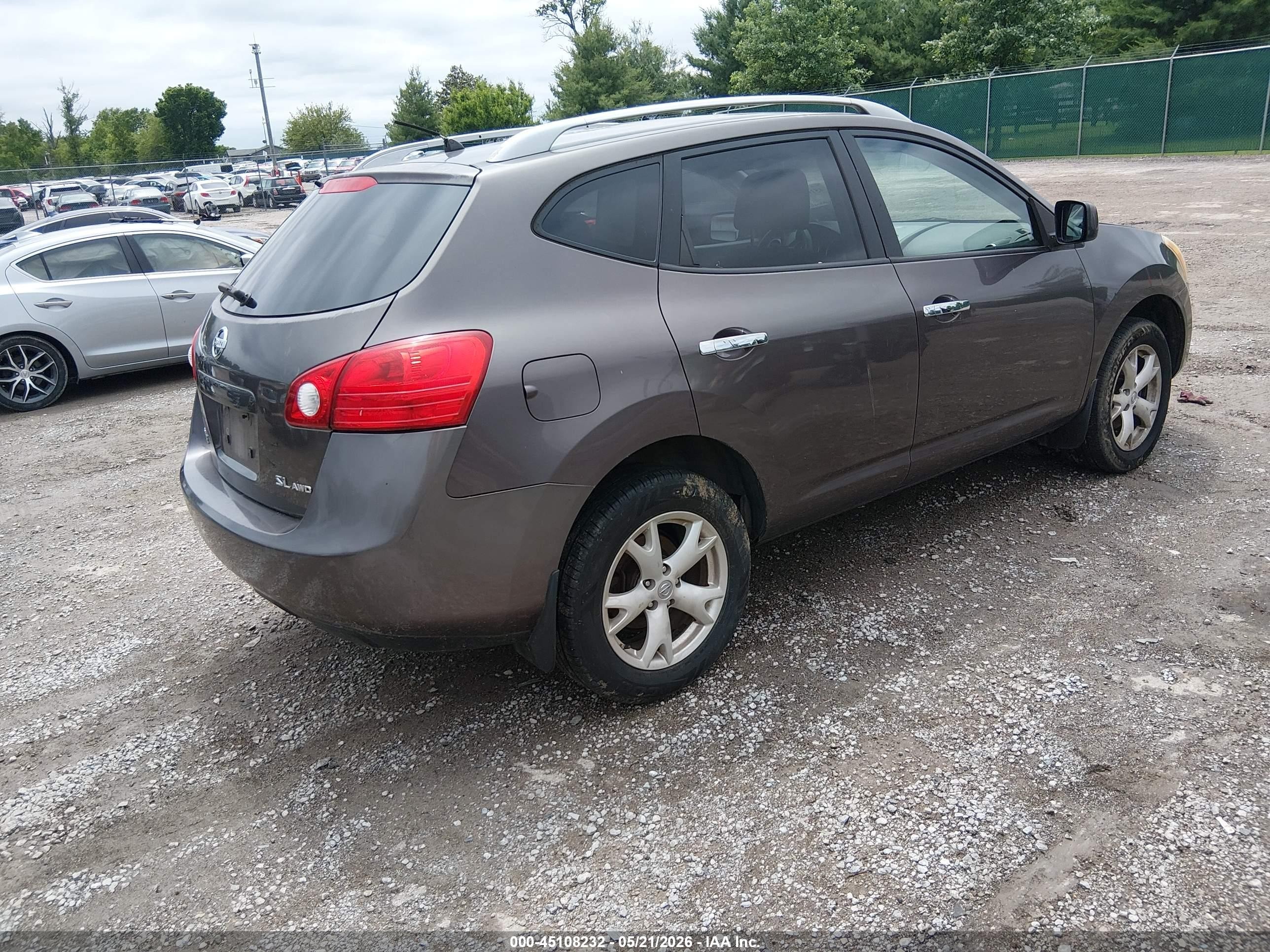 2010 Nissan Rogue Sl Brown vin: JN8AS5MV7AW148070