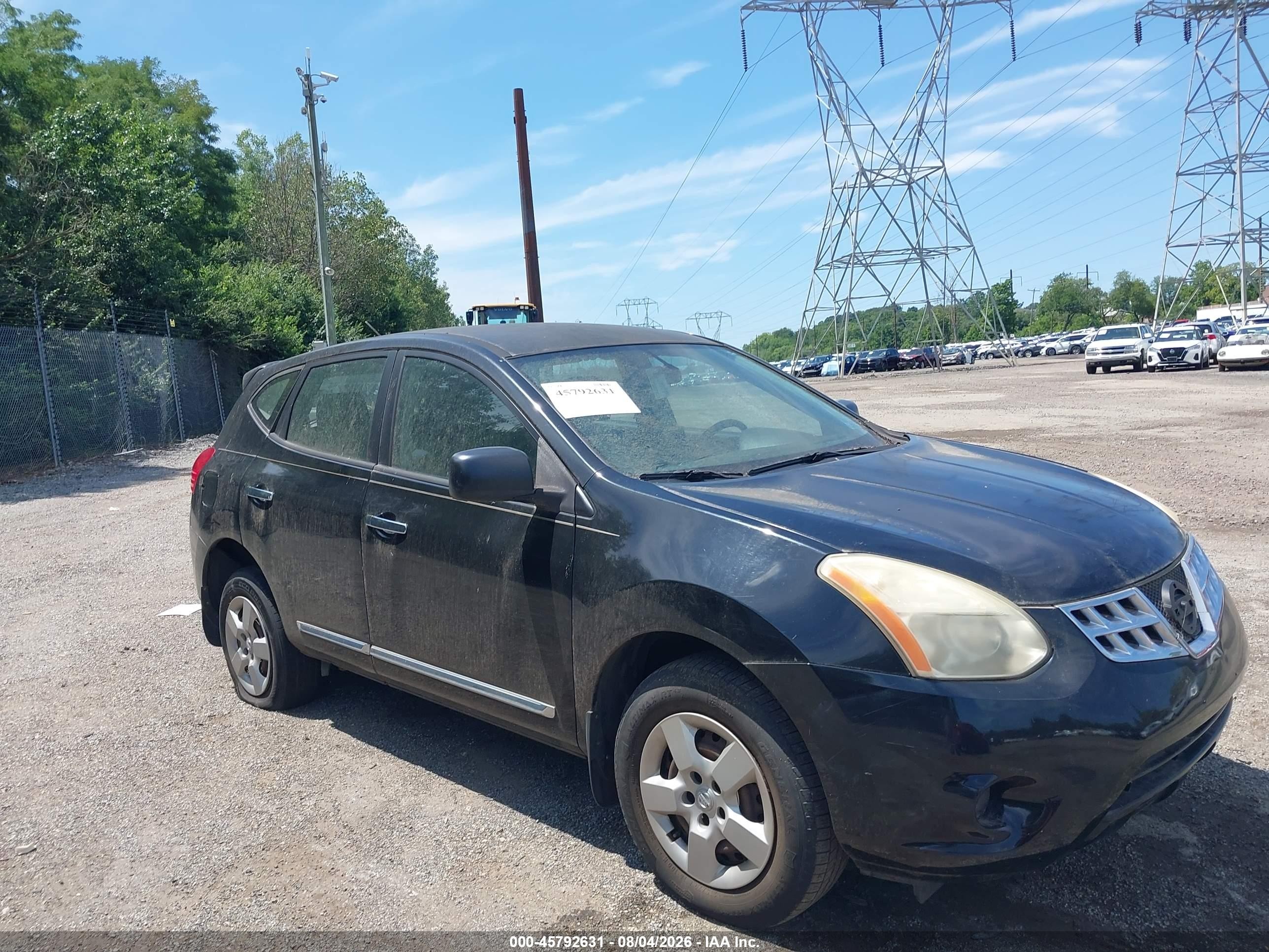 2011 Nissan Rogue S Черный vin: JN8AS5MV7BW250289