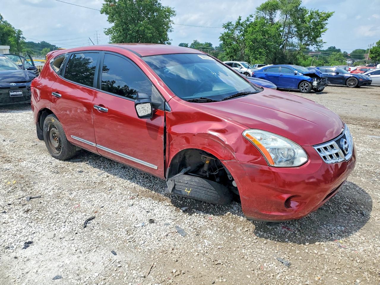2011 Nissan Rogue S Бордовый vin: JN8AS5MV7BW255573
