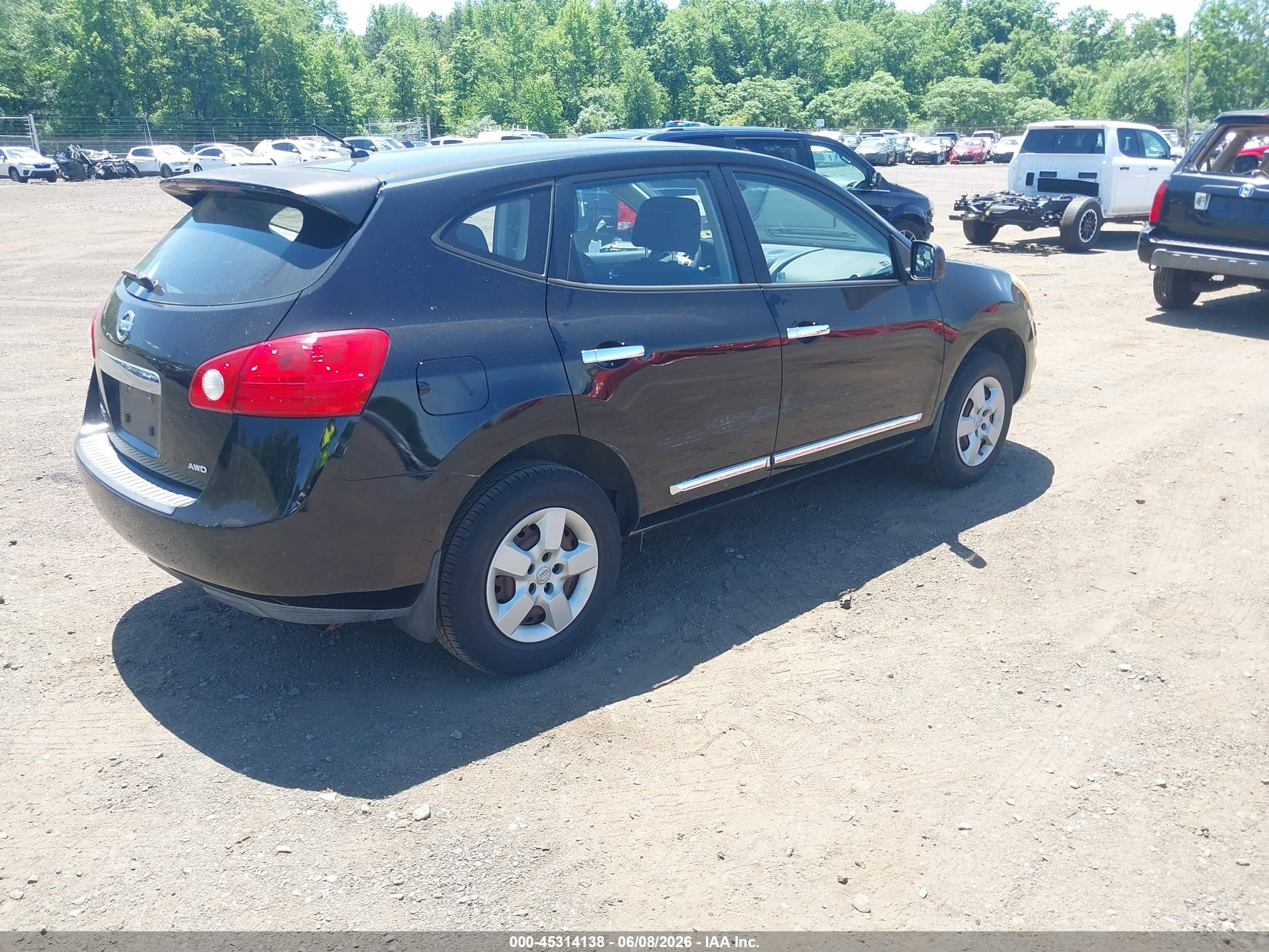 2011 Nissan Rogue S Black vin: JN8AS5MV7BW259039