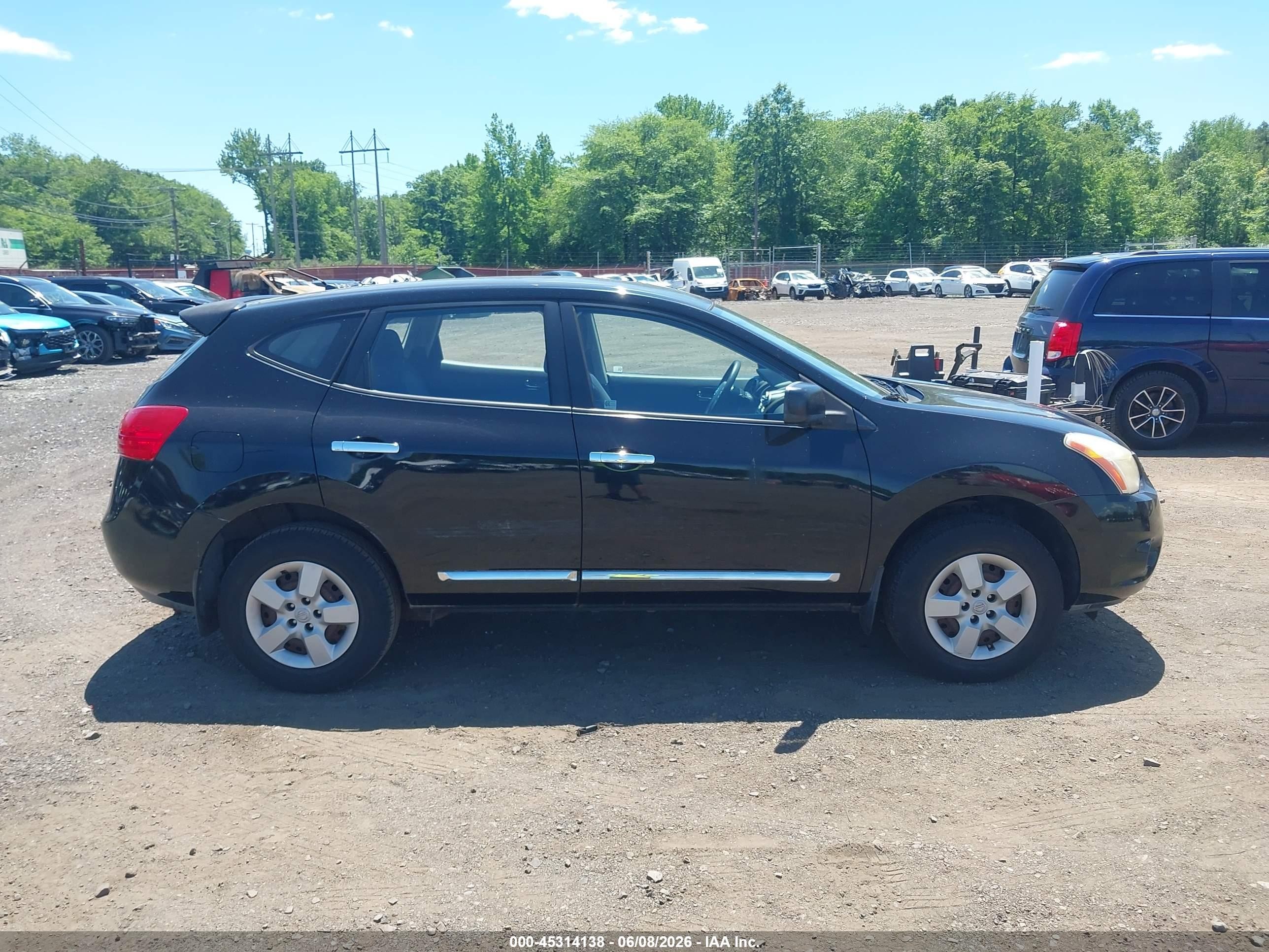 2011 Nissan Rogue S Black vin: JN8AS5MV7BW259039