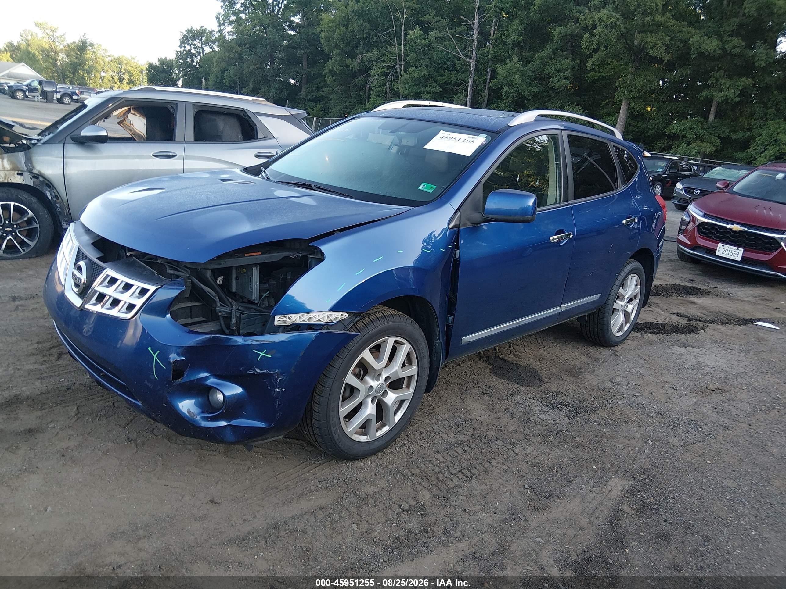2011 Nissan Rogue Sv Blue vin: JN8AS5MV7BW275208