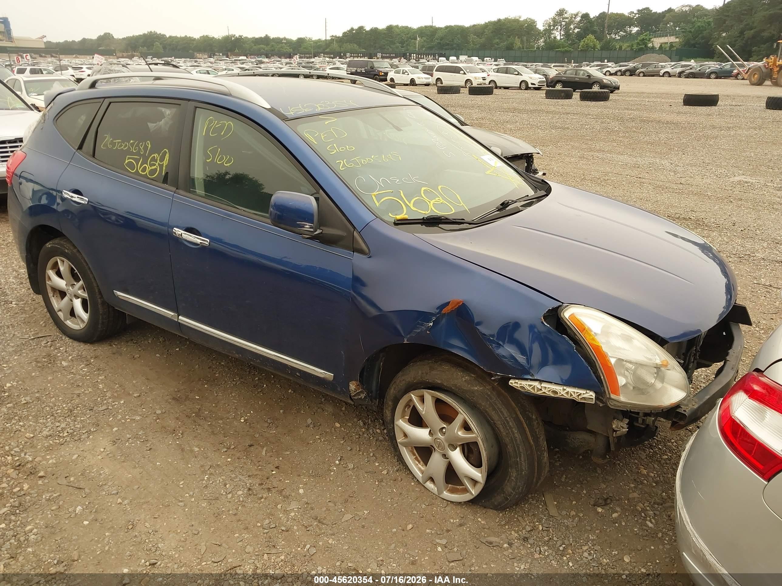 2011 Nissan Rogue Sv Blue vin: JN8AS5MV7BW315903