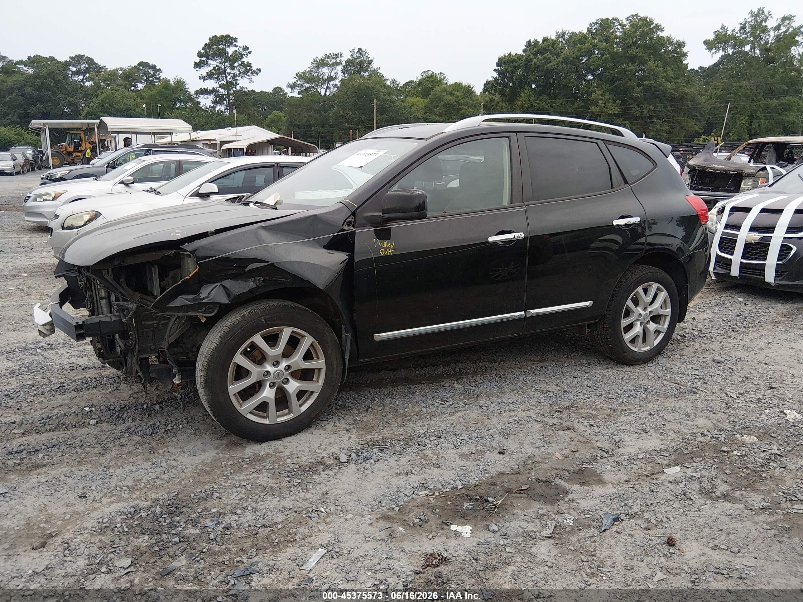 2011 Nissan Rogue Sv Black vin: JN8AS5MV7BW667184
