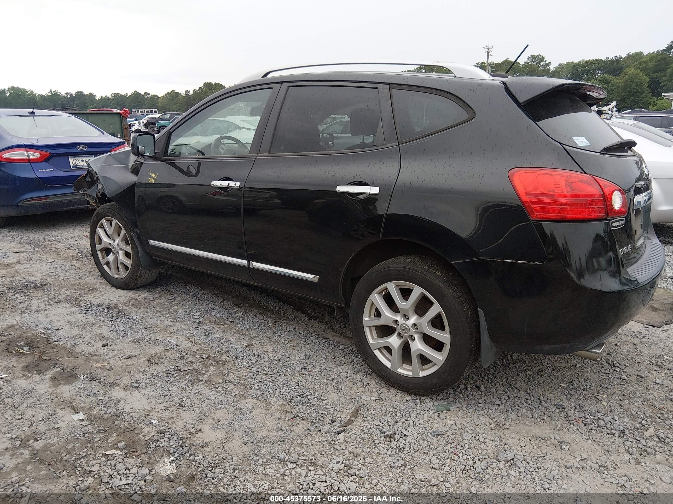 2011 Nissan Rogue Sv Black vin: JN8AS5MV7BW667184