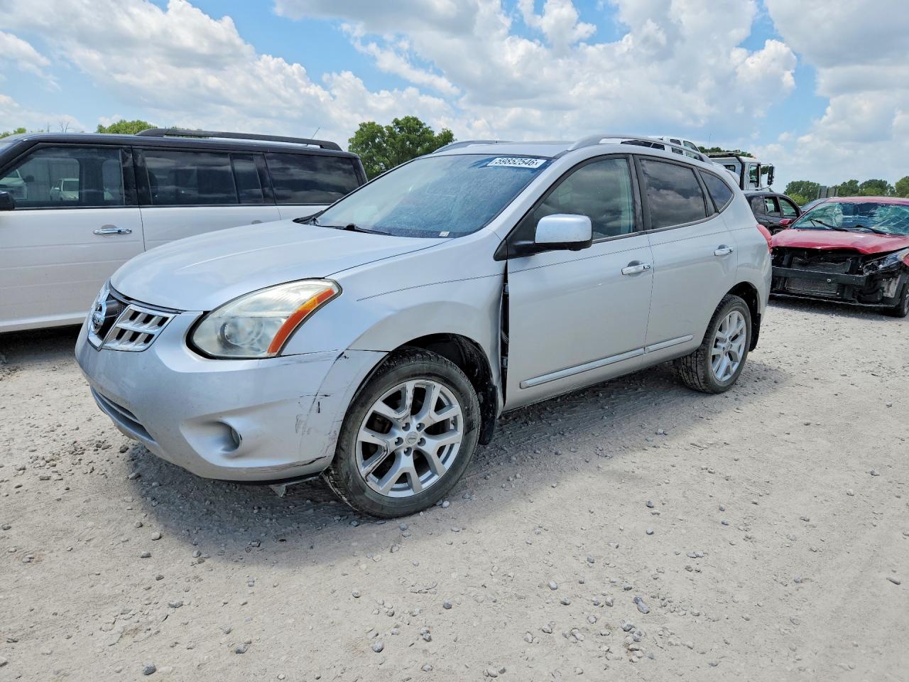 2012 Nissan Rogue S Silver vin: JN8AS5MV7CW356856