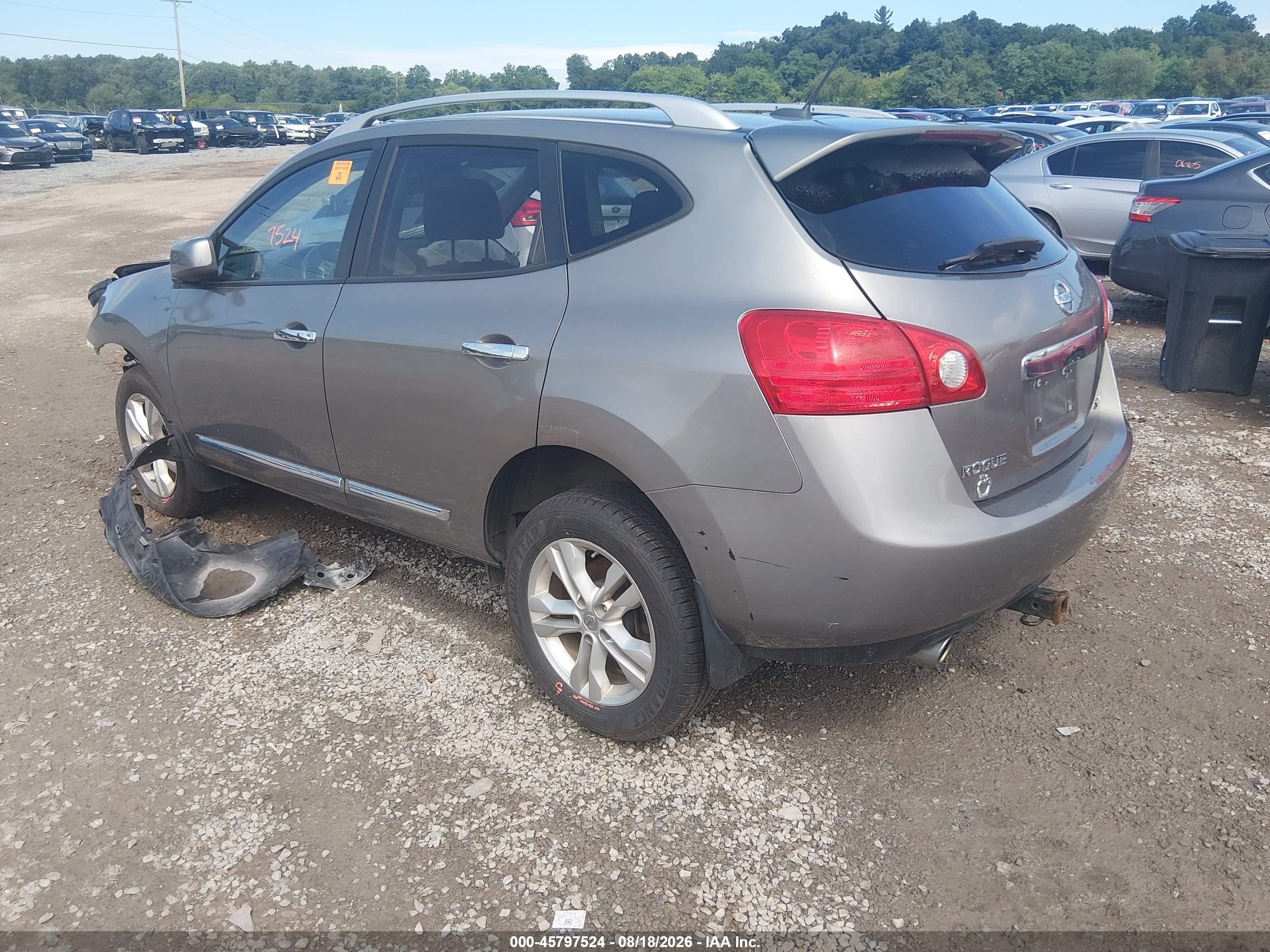 2012 Nissan Rogue Sv Silver vin: JN8AS5MV7CW365380