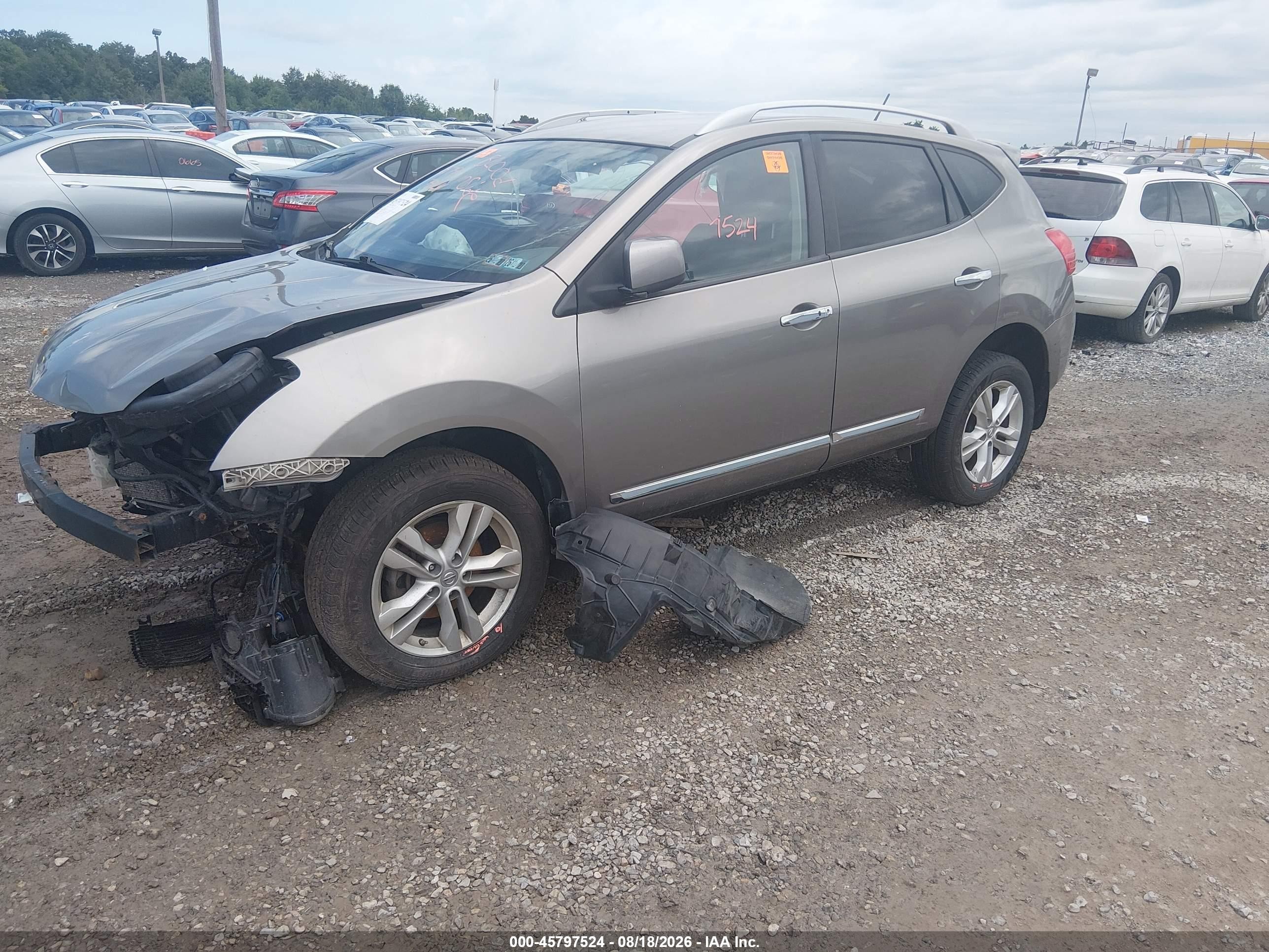 2012 Nissan Rogue Sv Silver vin: JN8AS5MV7CW365380