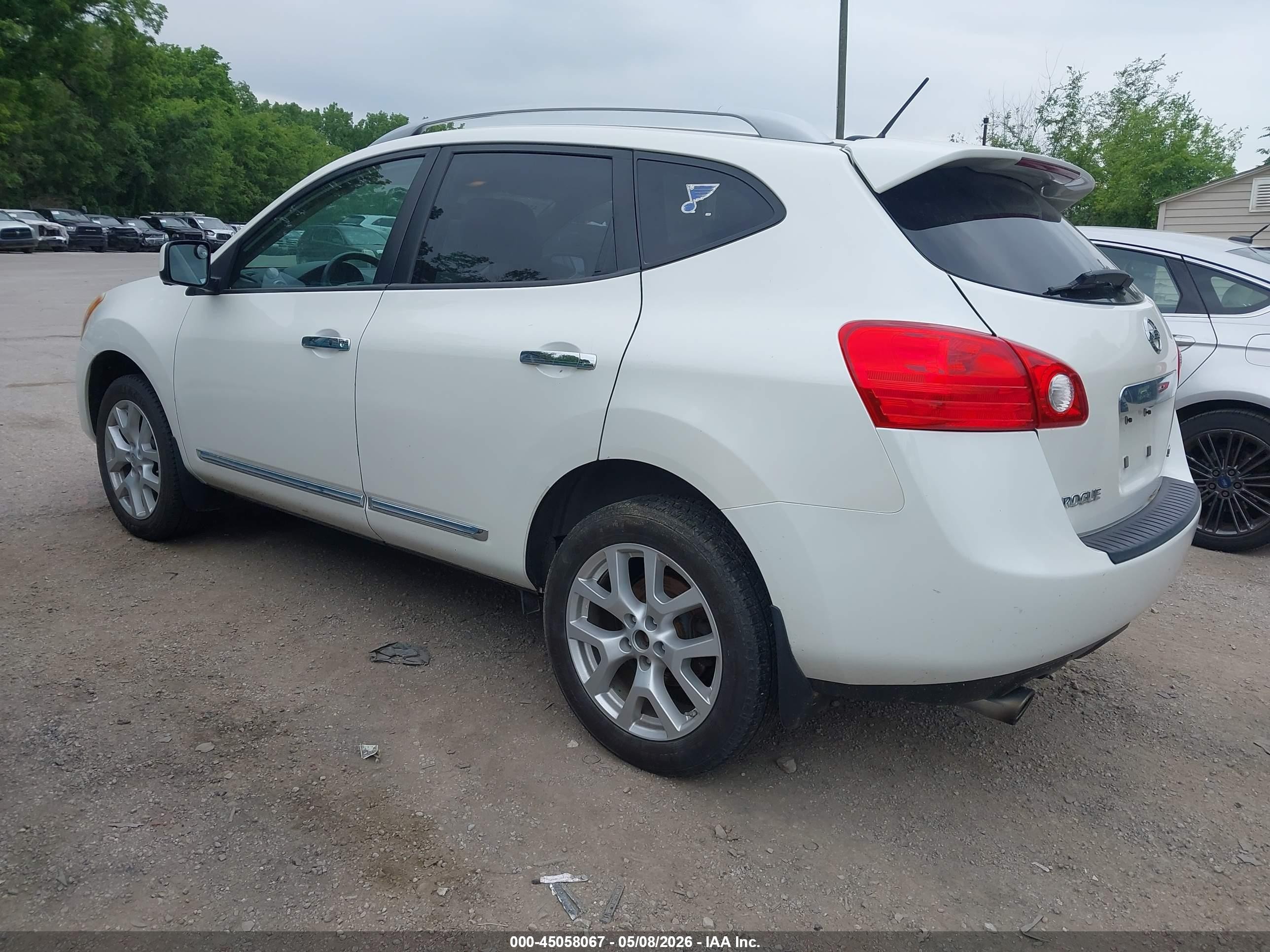 2012 Nissan Rogue Sv W/sl Pkg White vin: JN8AS5MV7CW367727