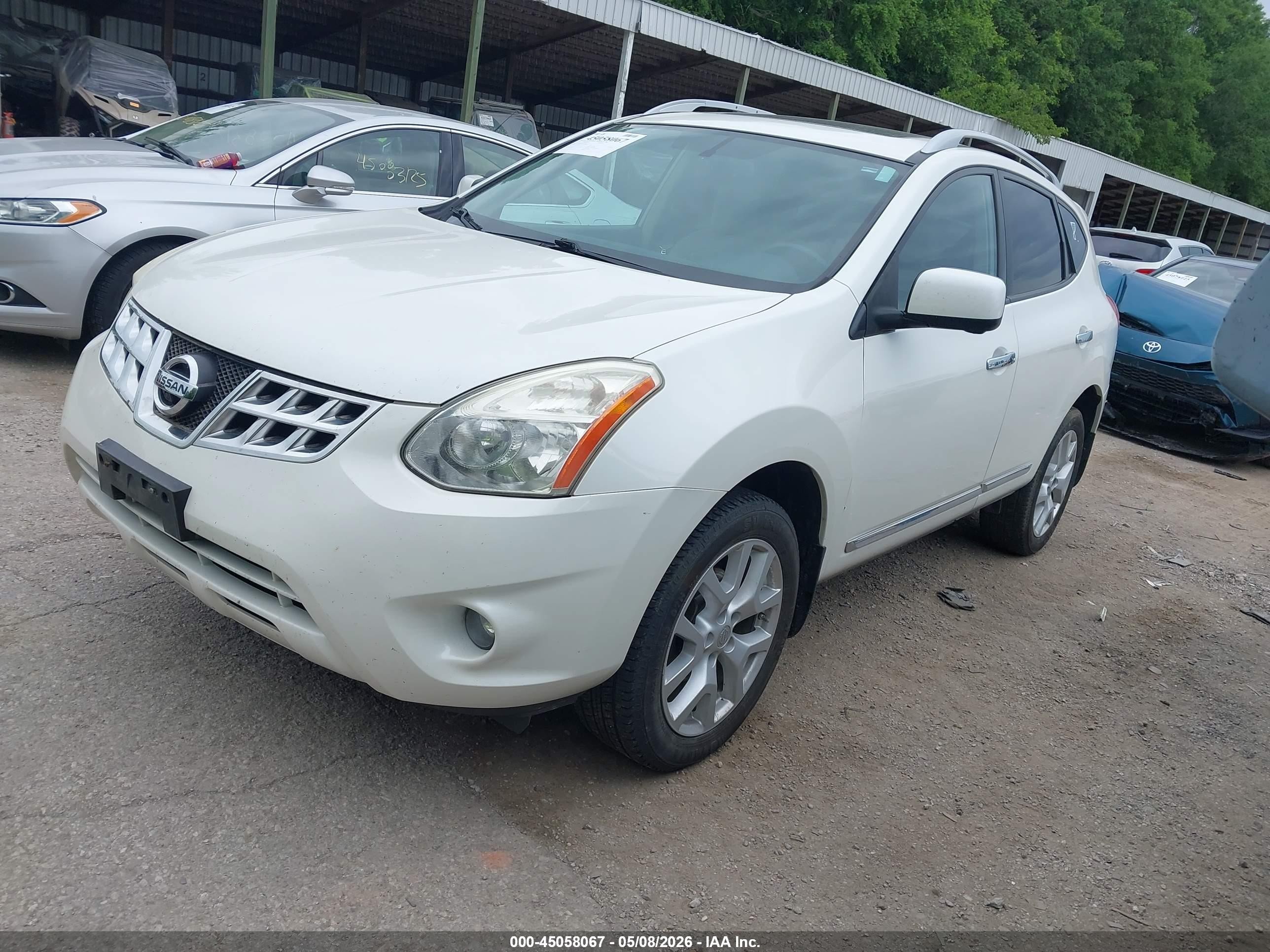 2012 Nissan Rogue Sv W/sl Pkg White vin: JN8AS5MV7CW367727