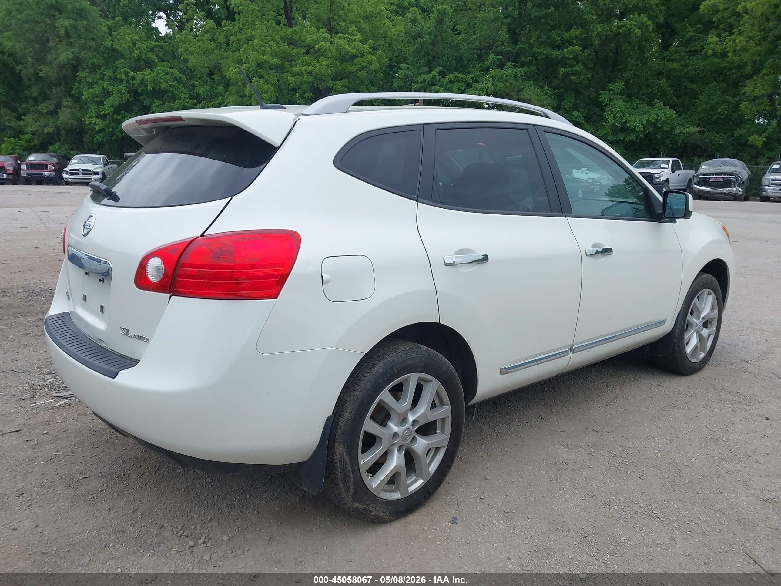 2012 Nissan Rogue Sv W/sl Pkg White vin: JN8AS5MV7CW367727