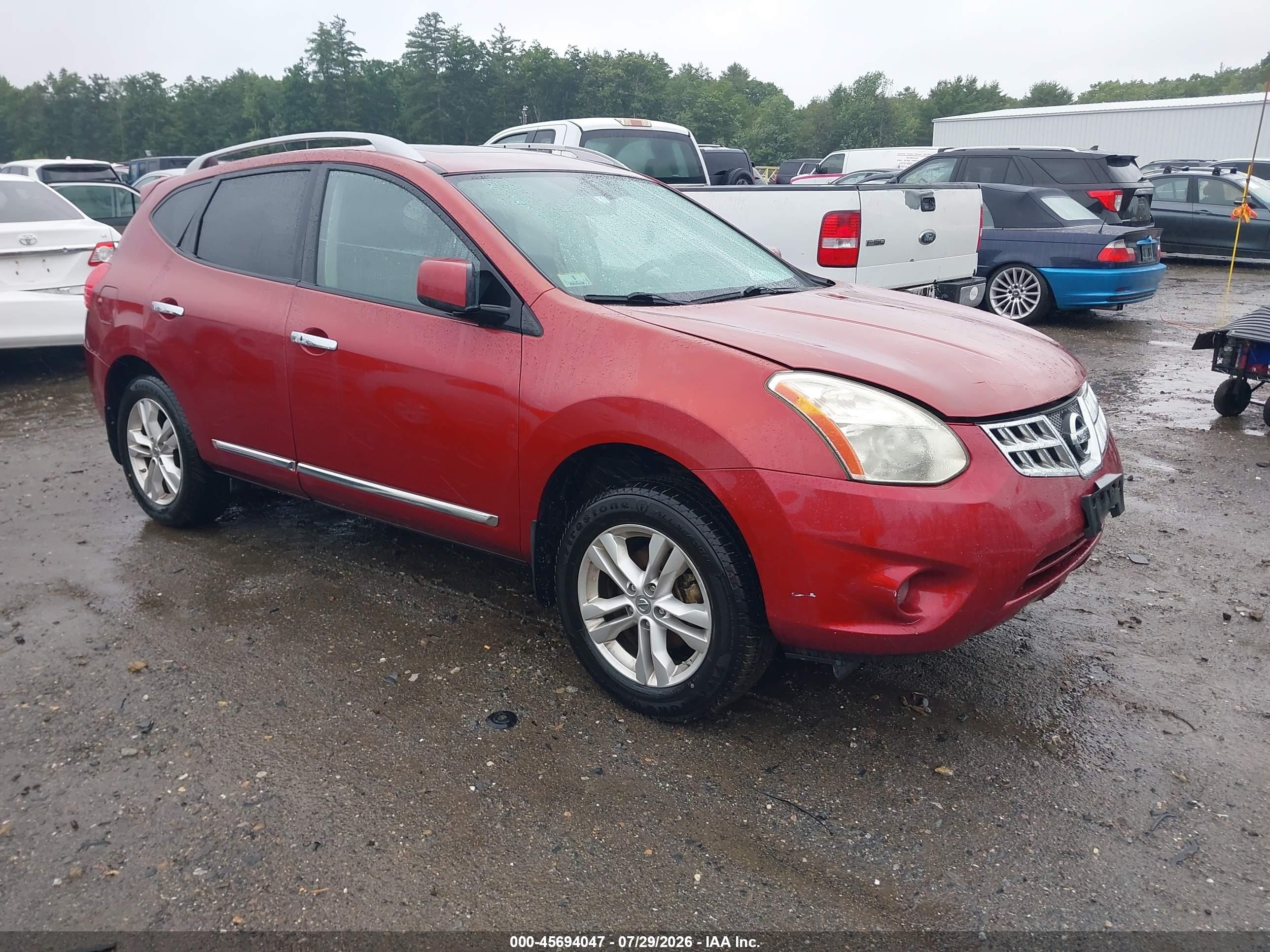 2012 Nissan Rogue Sv Red vin: JN8AS5MV7CW369123