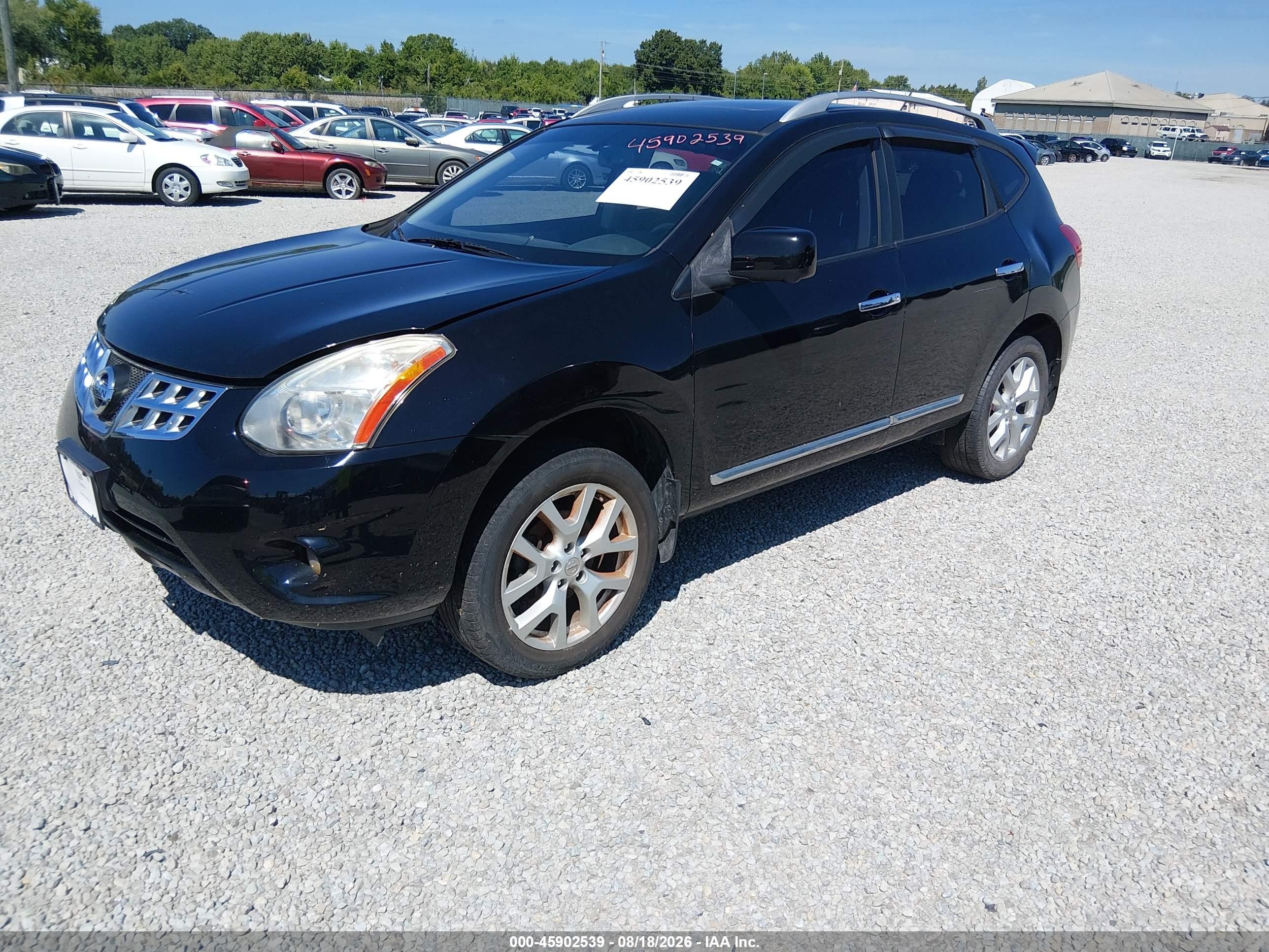 2012 Nissan Rogue Sv W/sl Pkg Black vin: JN8AS5MV7CW371051