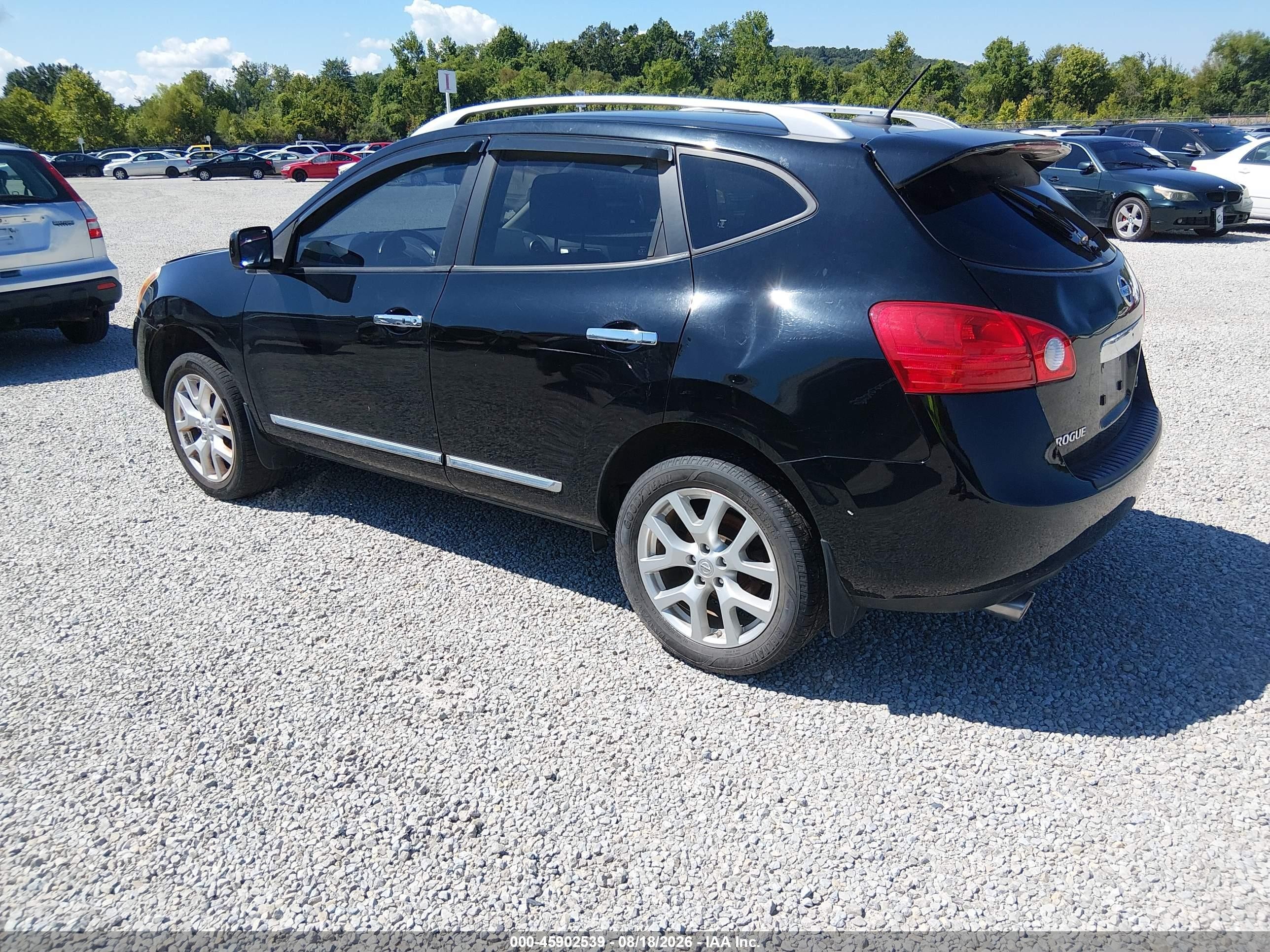 2012 Nissan Rogue Sv W/sl Pkg Black vin: JN8AS5MV7CW371051